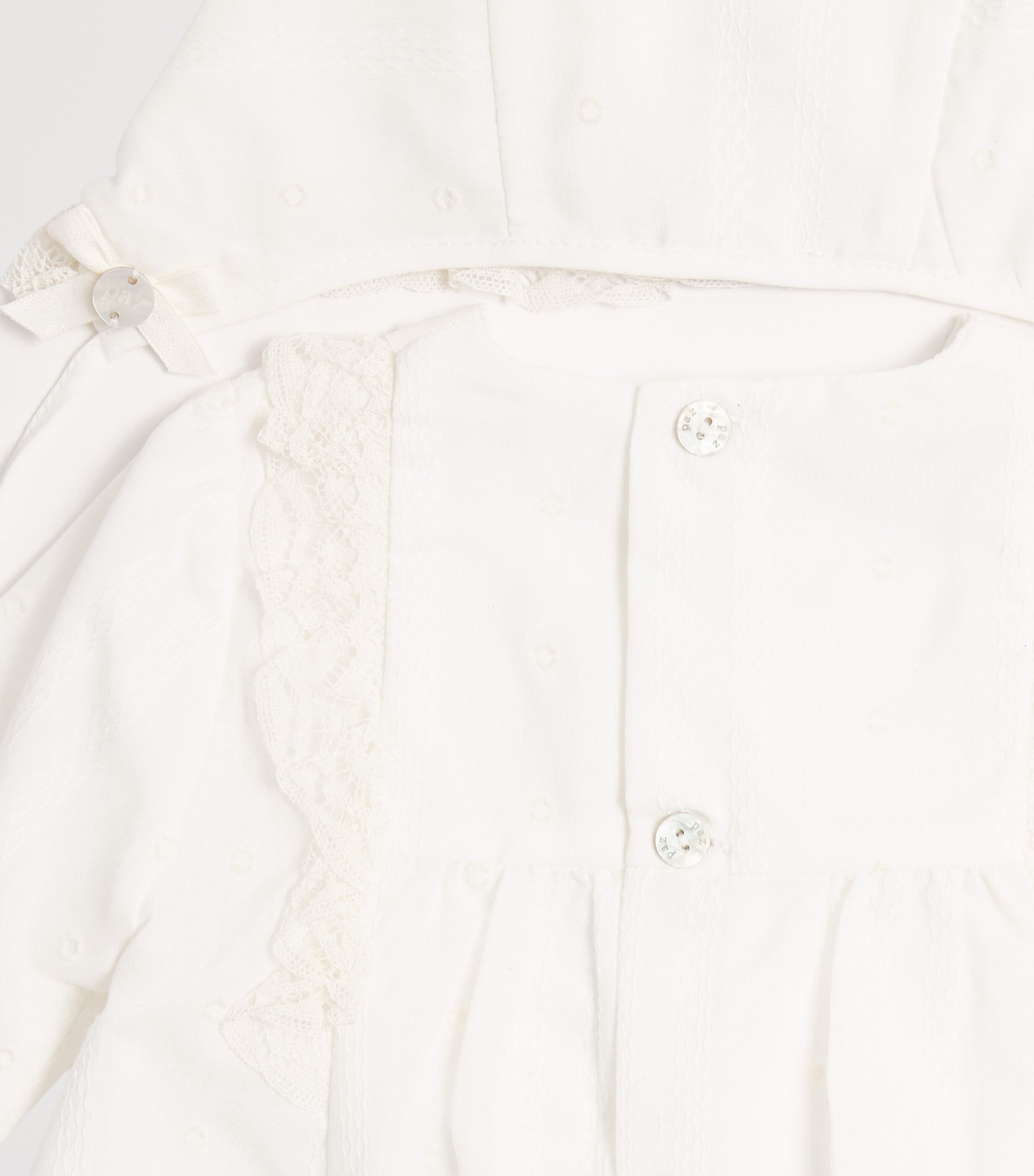 Lace-Trim Ceremony Gown (1-24 Months) 60 T2079 CREAM Image 3