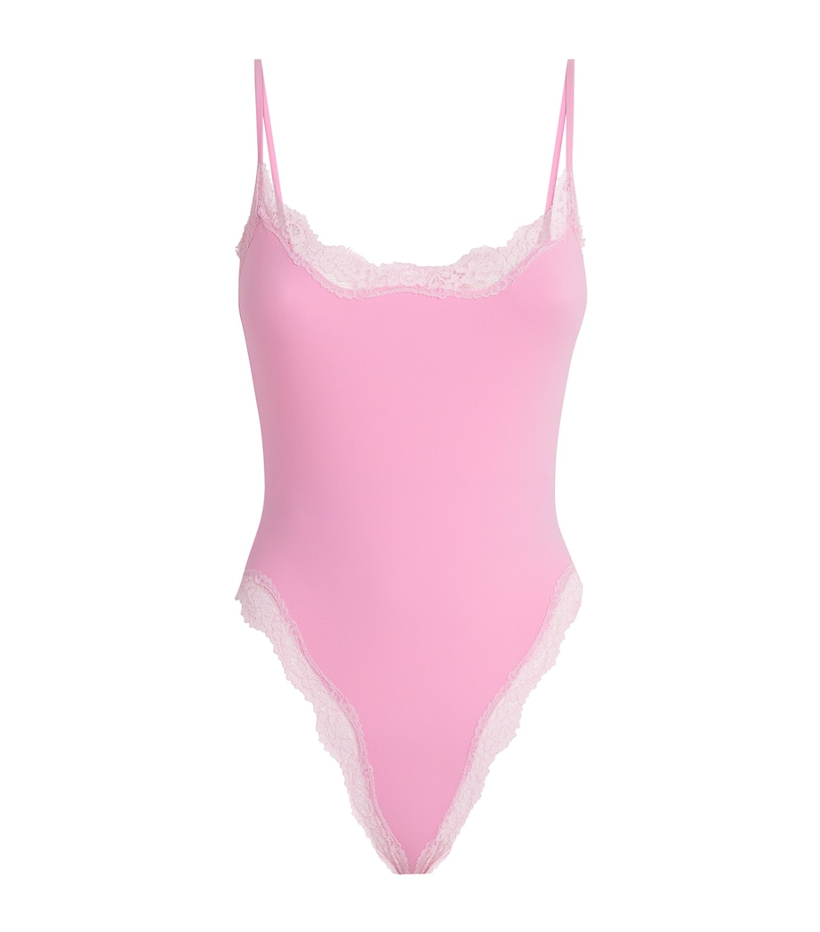 Lace-Trim Fits Everybody Bodysuit BUBBLEGUM TONAL Image 1