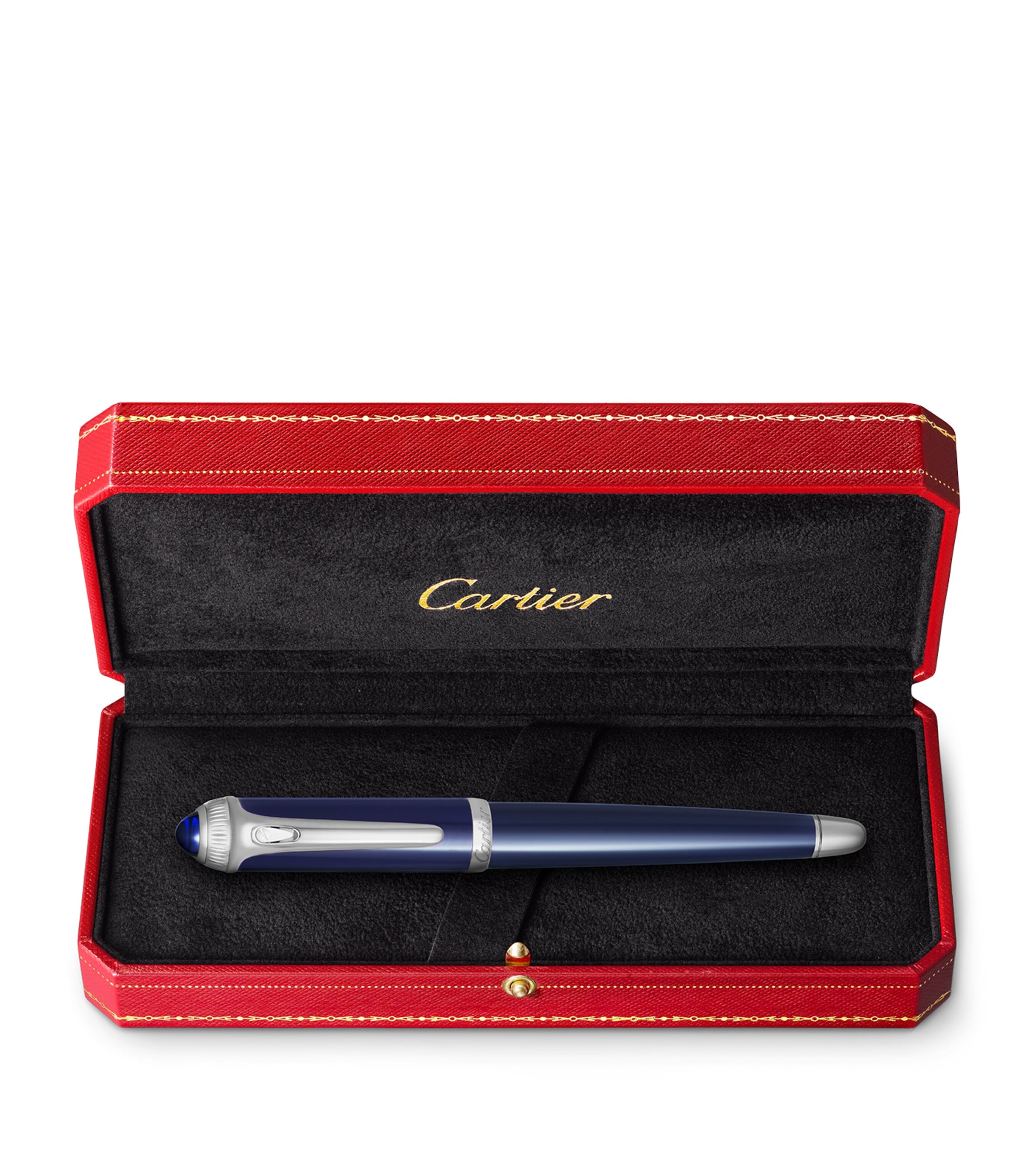 Cartier Composite R de Cartier Rollerball Pen Blue & Silver Image 3