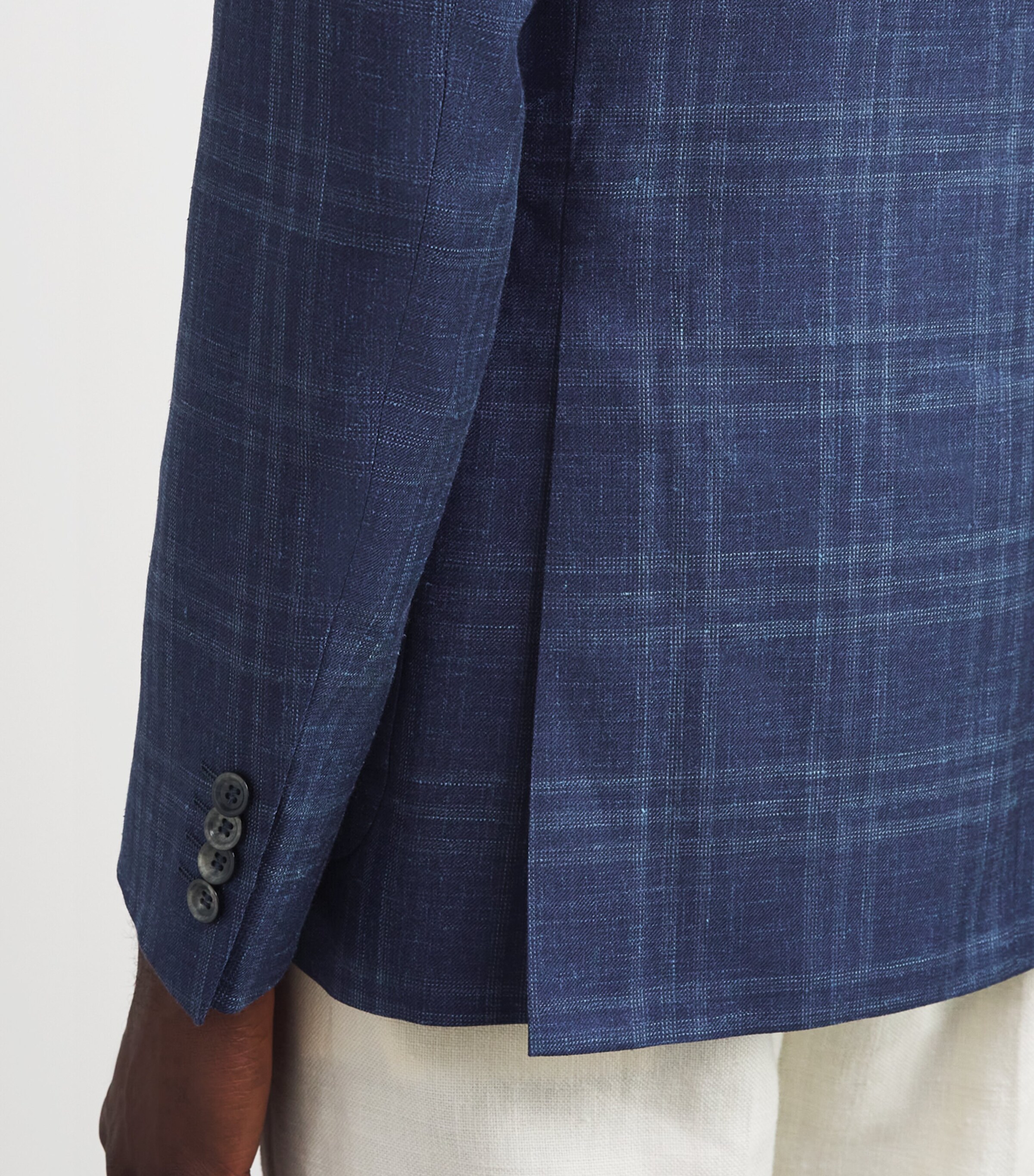 Canali Mens Wool-Silk-Linen Kei Blazer Image 6