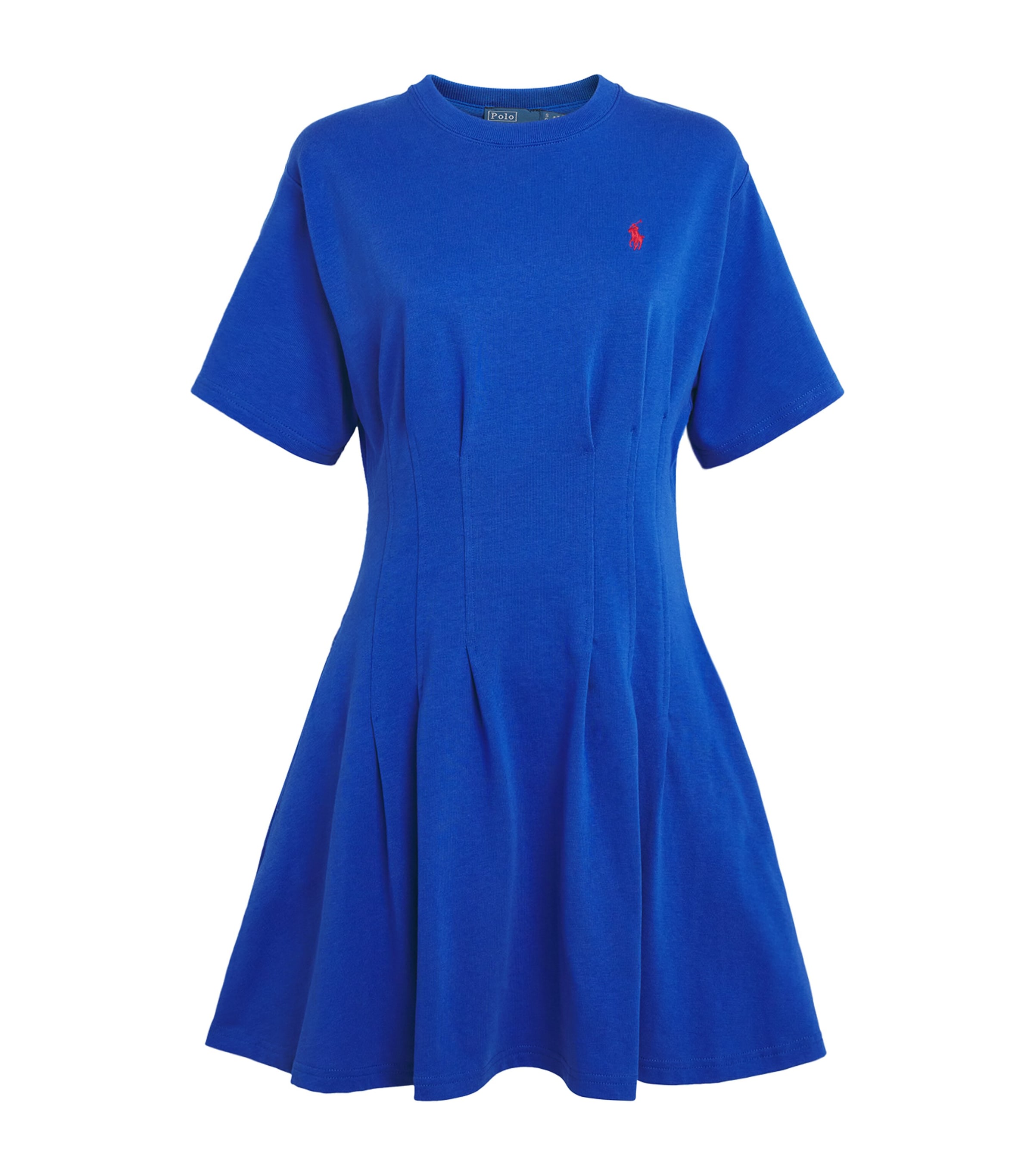 Polo Ralph Lauren Womens Cotton Shaped Mini T-Shirt Dress Gala Blue Image 1