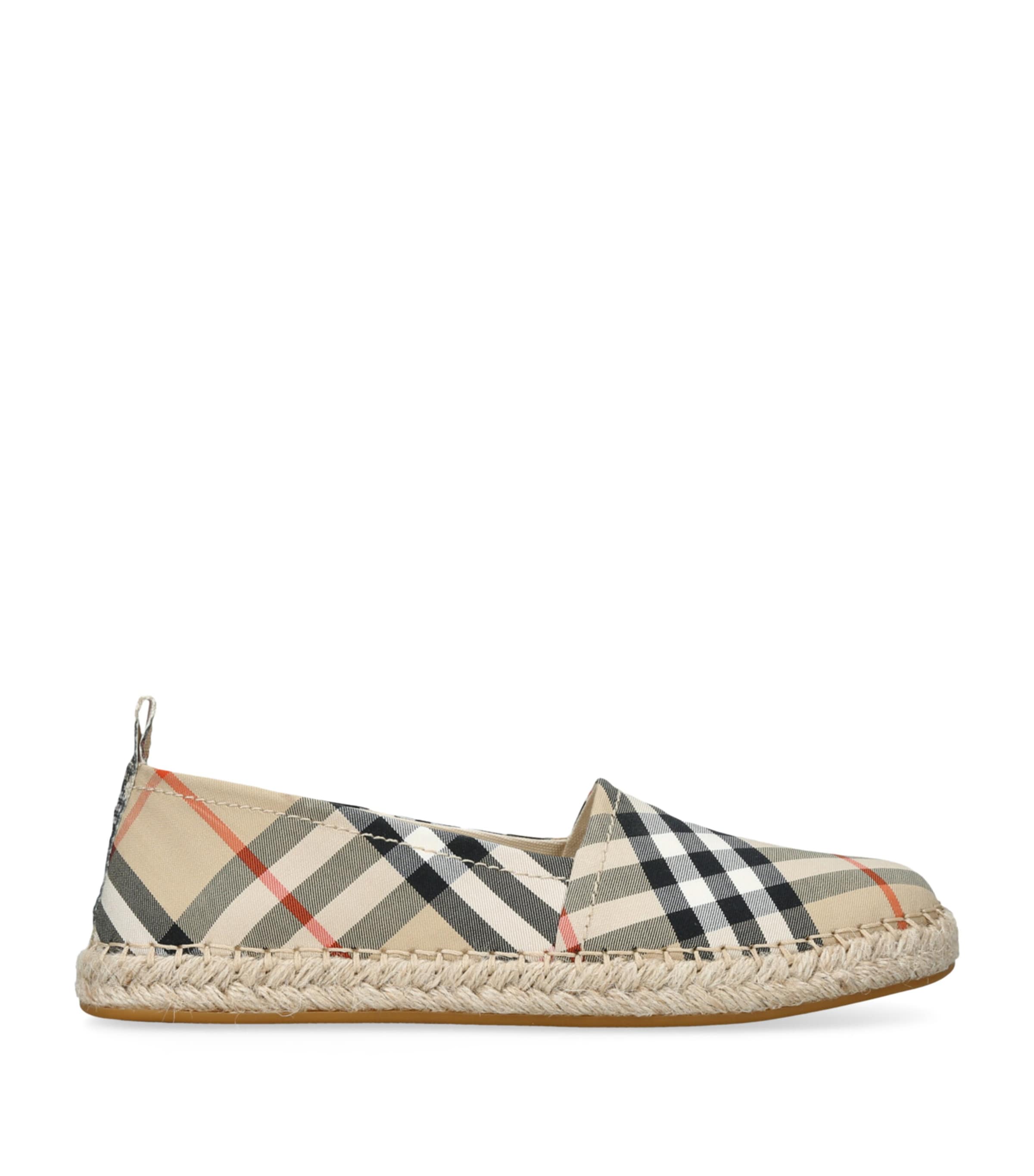 Burberry Check Espadrilles In Sand