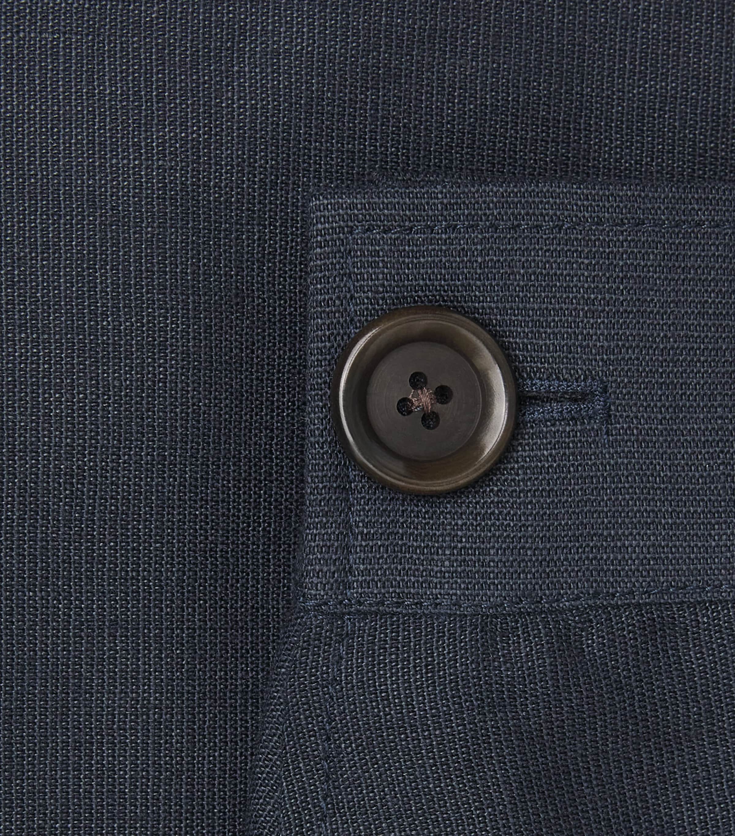 Oliver Spencer Mens Linen-Wool-Cotton Finsbury Blazer Navy Image 6