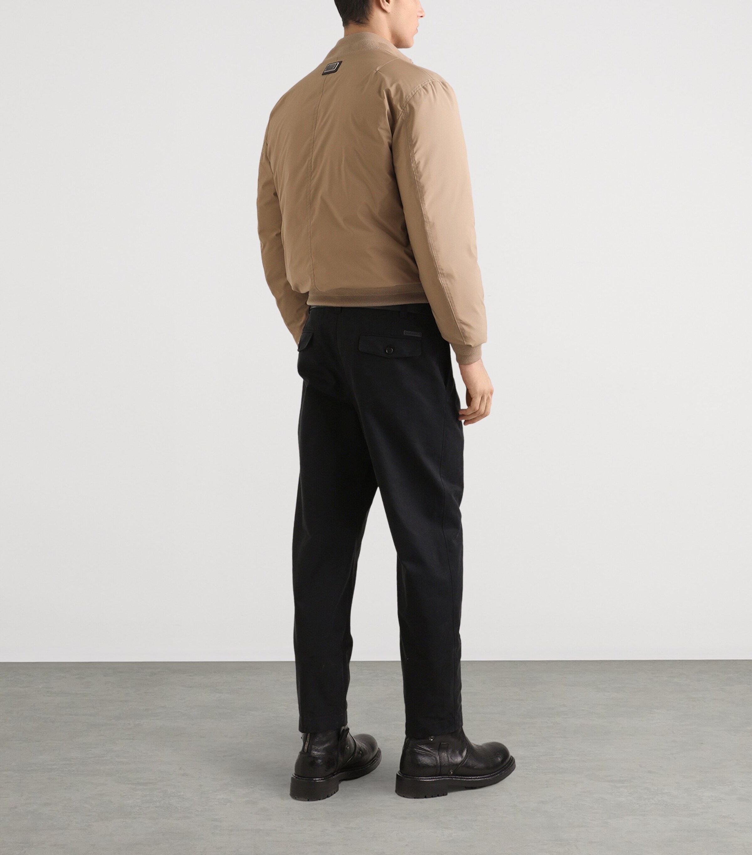 Satin Padded Jacket M3725-BROWN-GREY 5 Image 5