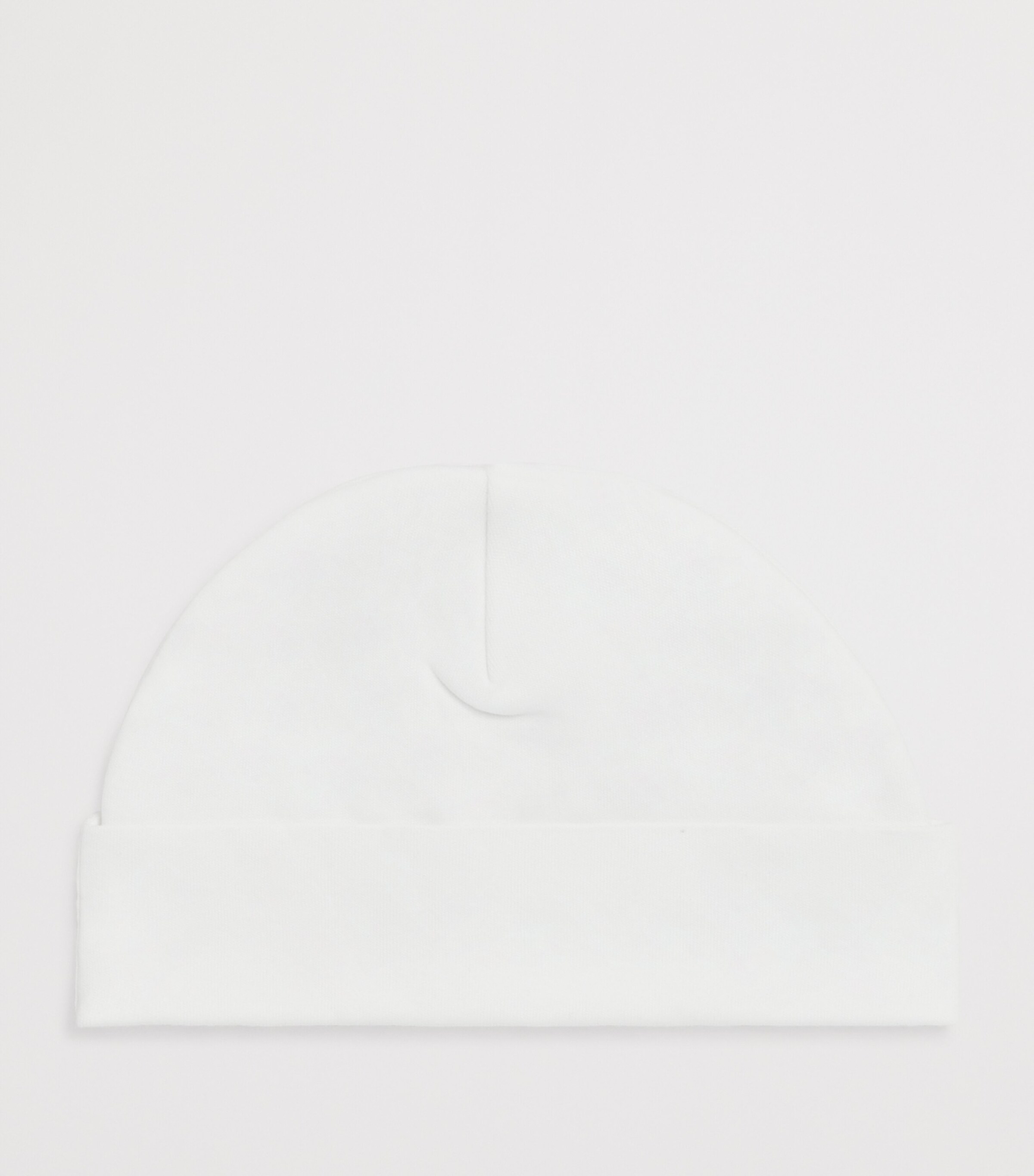 PAINT MY DREAMS Cotton Embroidered ‘I’ Beanie White Image 2