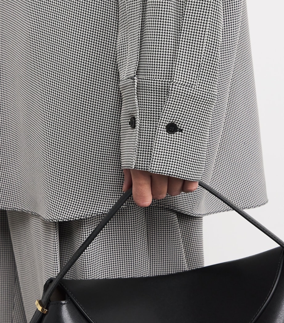 Oversized Houndstooth Shirt 0002900 BLACK MULTI Image 6