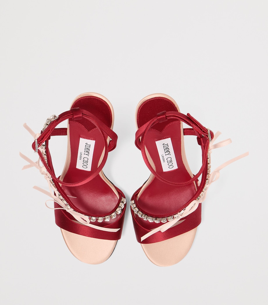 Lula 100 Satin Sandals MACARON/RUBY RED Image 3