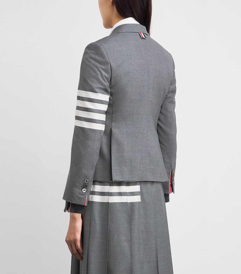 Thom Browne Womens Wool High Armhole Sport Coat Med Grey Image 5