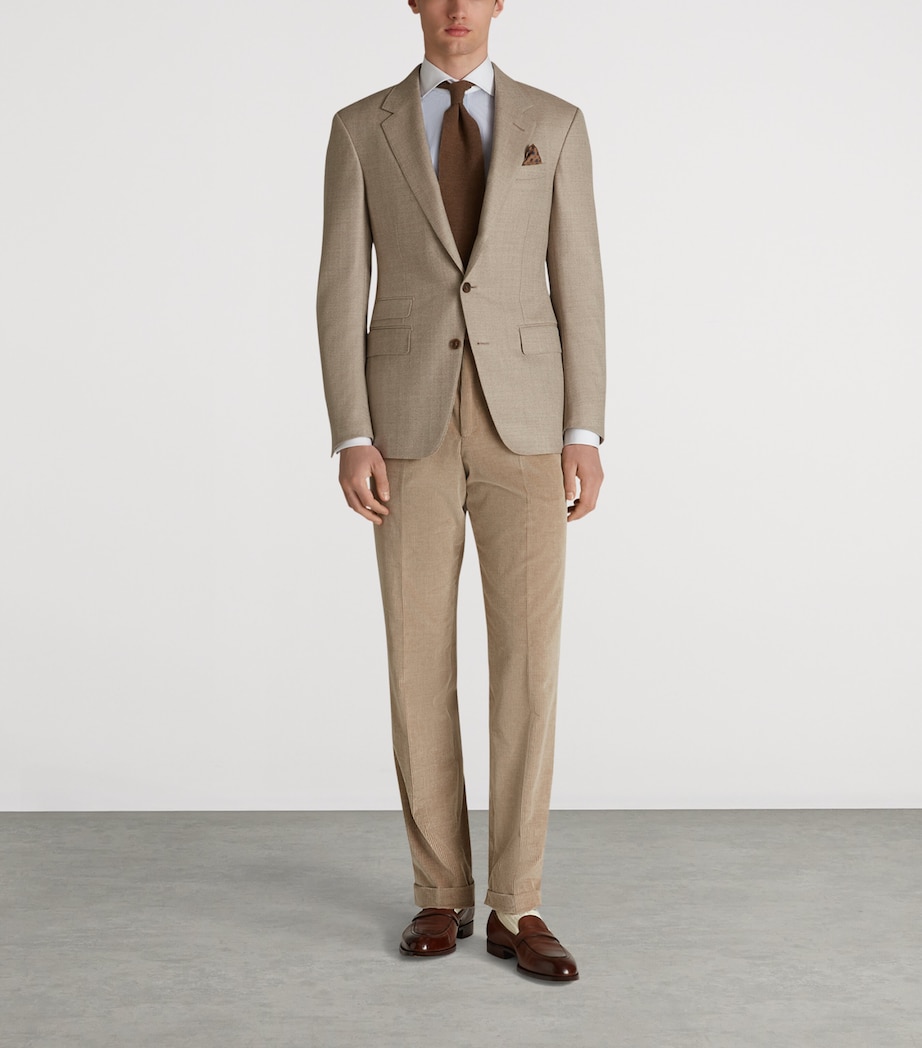 Wool Flannel Herringbone Bourdon Blazer 105NATURAL Image 2
