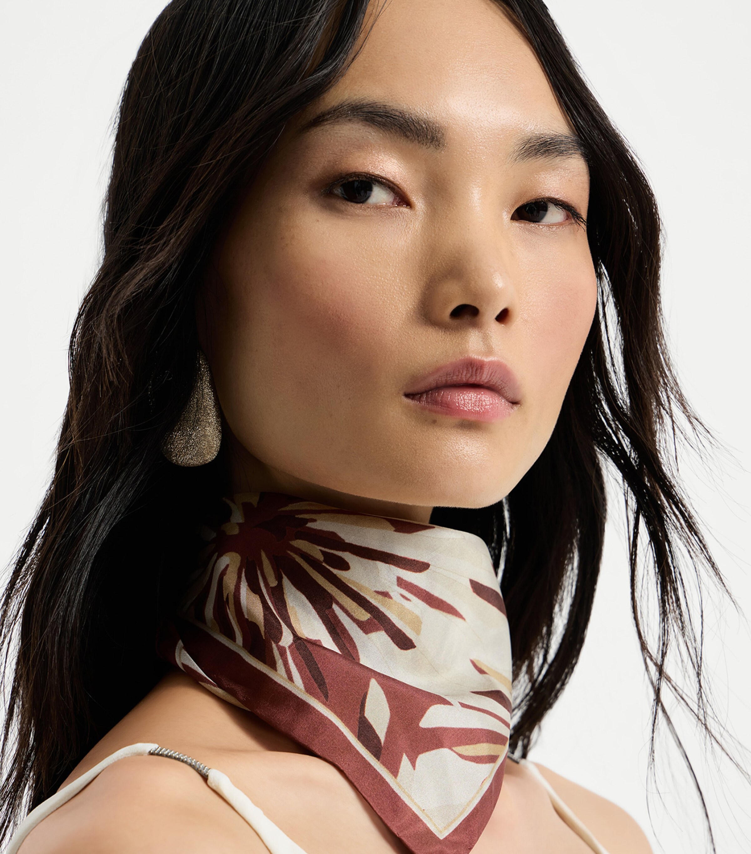 Brunello Cucinelli Silk Floral Scarf Image 2