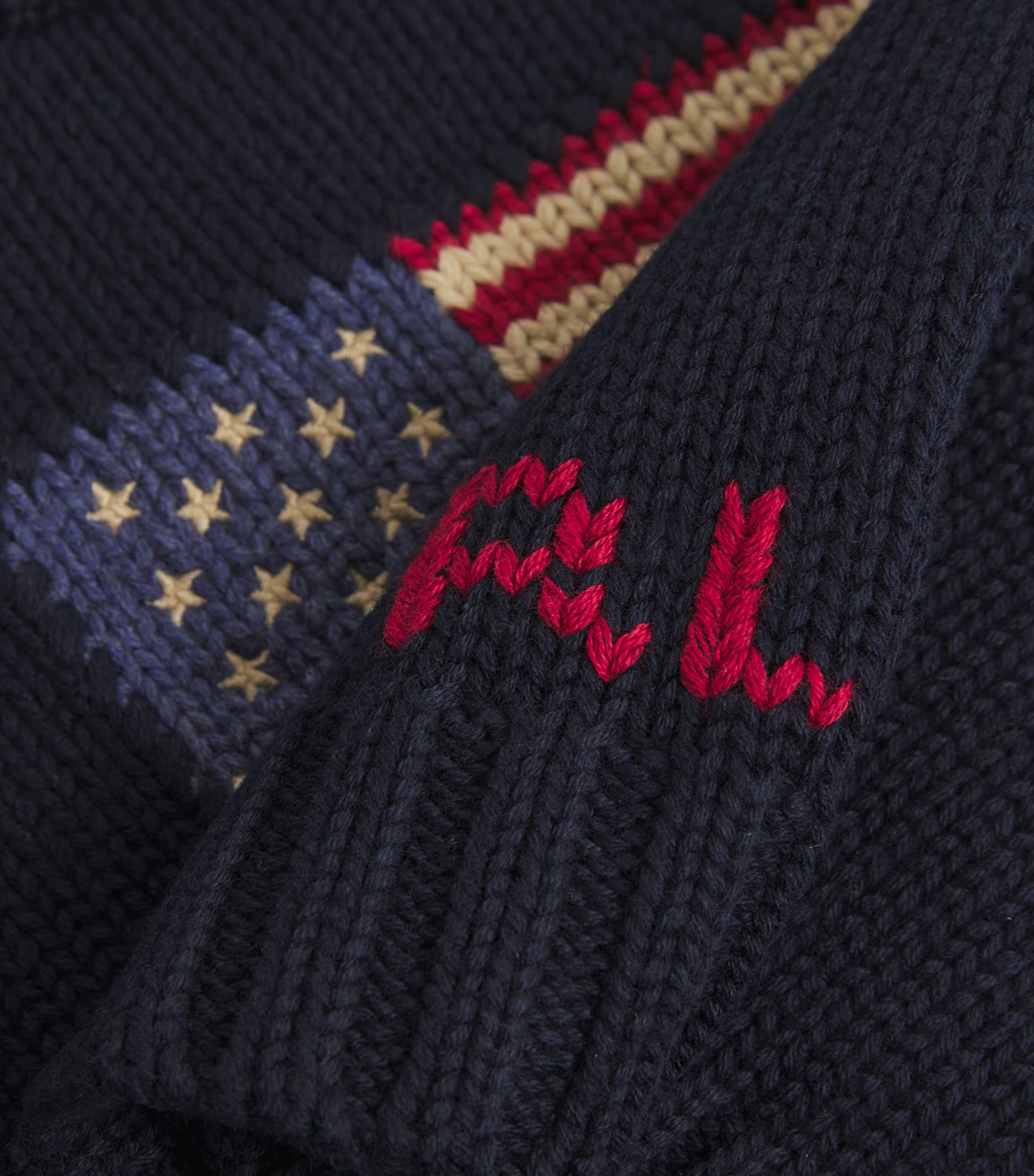 Cotton American Flag Sweater (3-24 Months) HUNTER NAVY Image 3