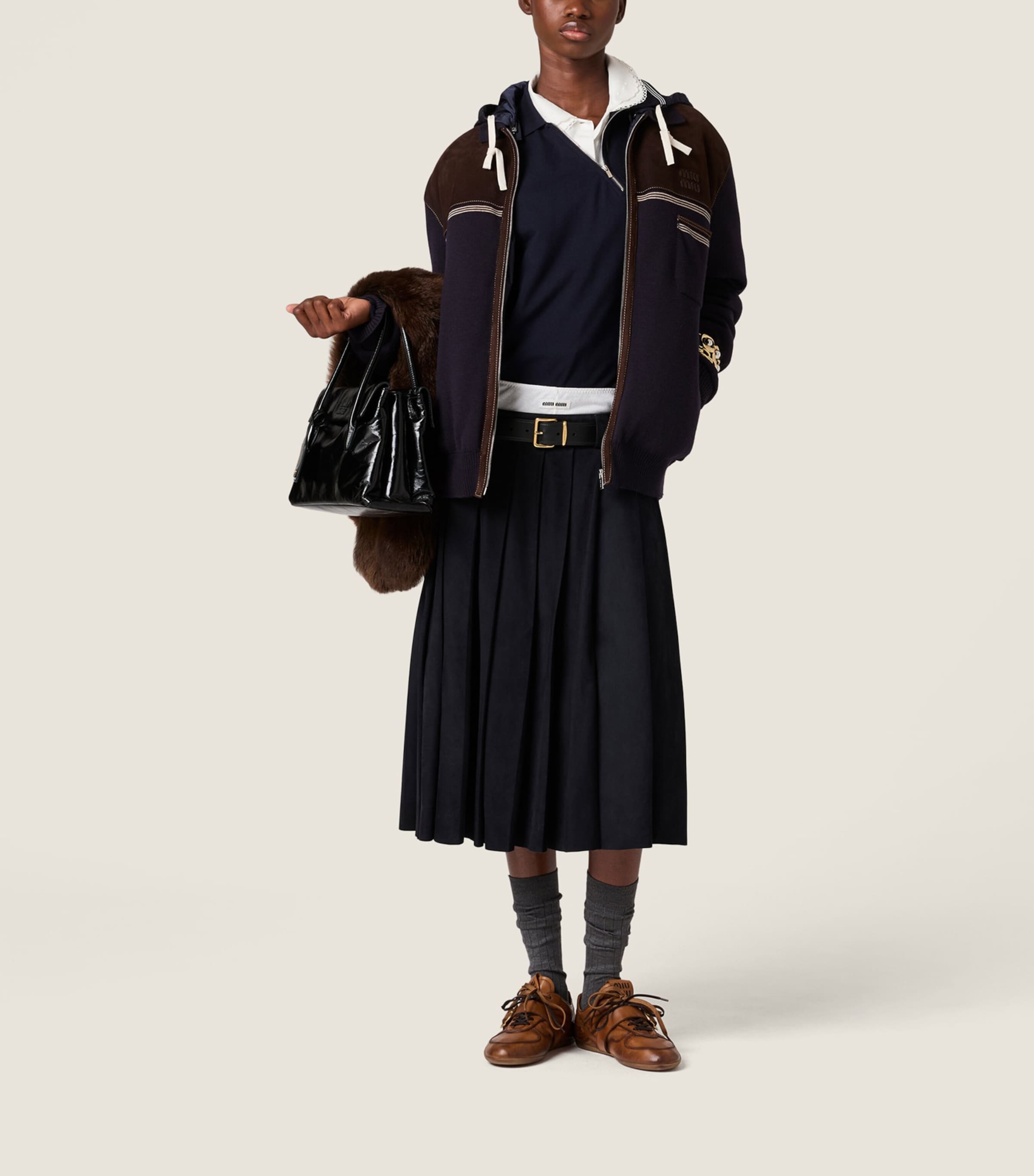 Long-Sleeve Zipped Polo Shirt F0008 Image 2