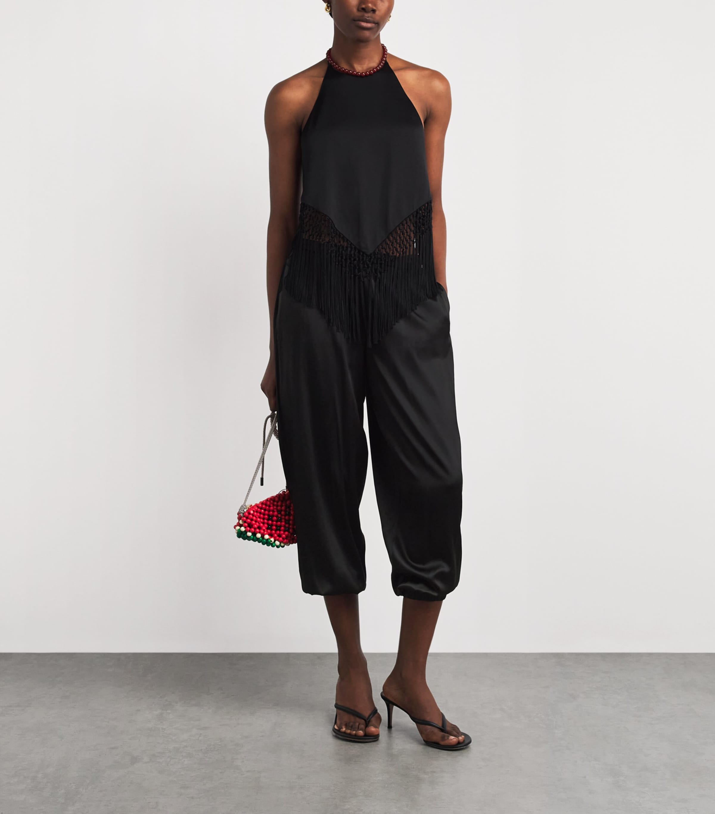 Alice+Olivia Womens Balloon-Leg Declan Genie Trousers Black Image 2
