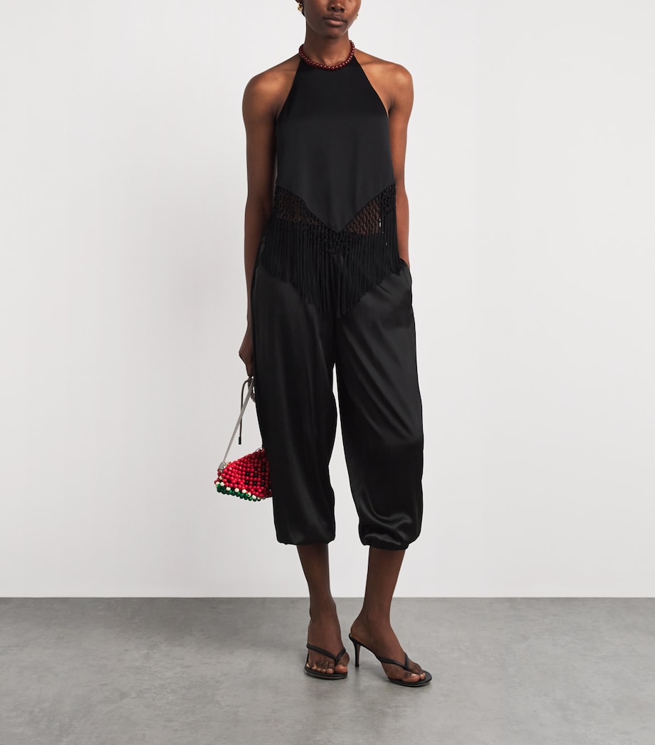 Alice+Olivia Womens Balloon-Leg Declan Genie Trousers Black Image 2