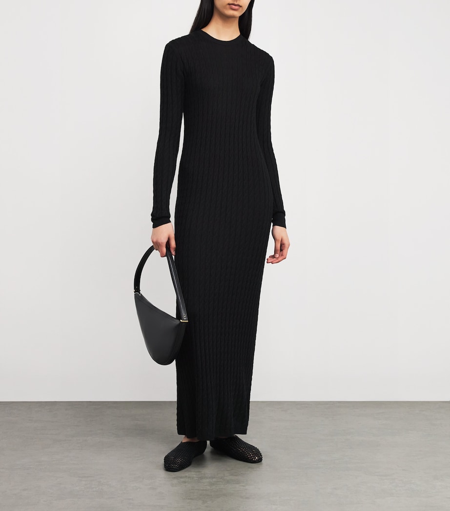 Wool Maxi Dress BLACK 001 Image 2