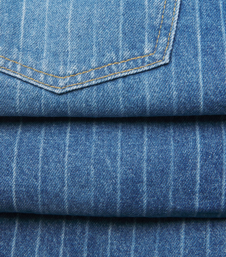 Stripe Wide-Leg Jeans BLUE JEAN Image 5