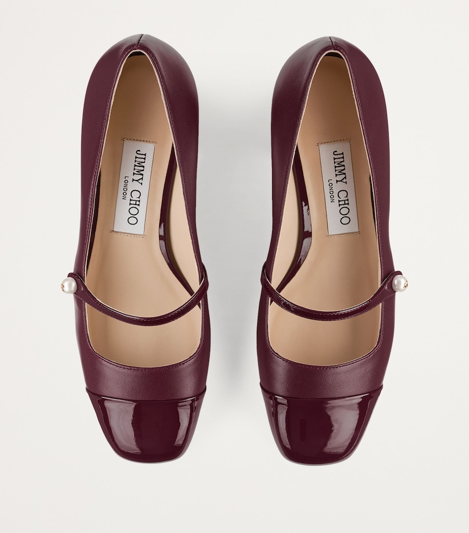 Elisa 45 Leather Mary Jane Pumps GARNET/GARNET Image 3