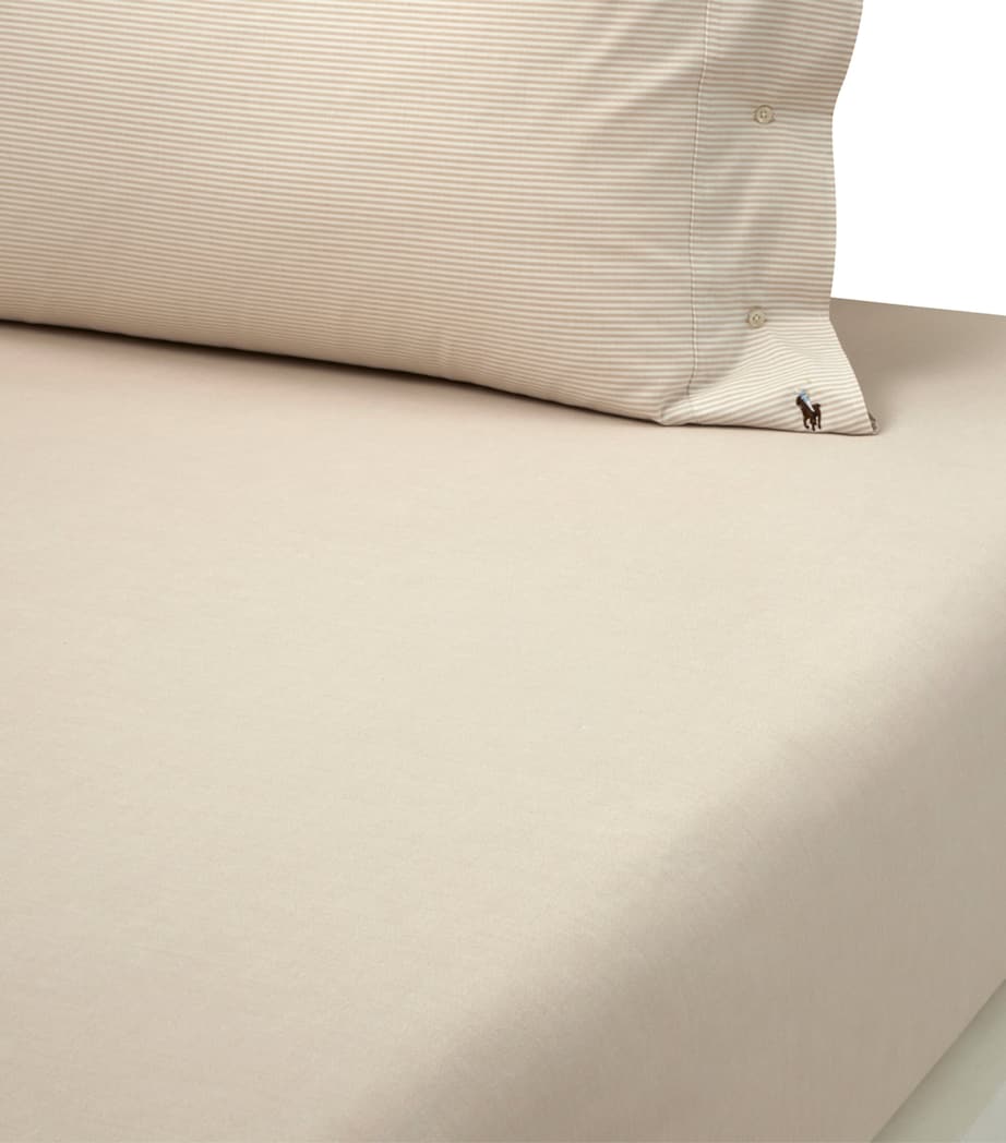 Ralph Lauren Home Oxford Single Fitted Sheet (90cm x 200cm) Linen Image 2
