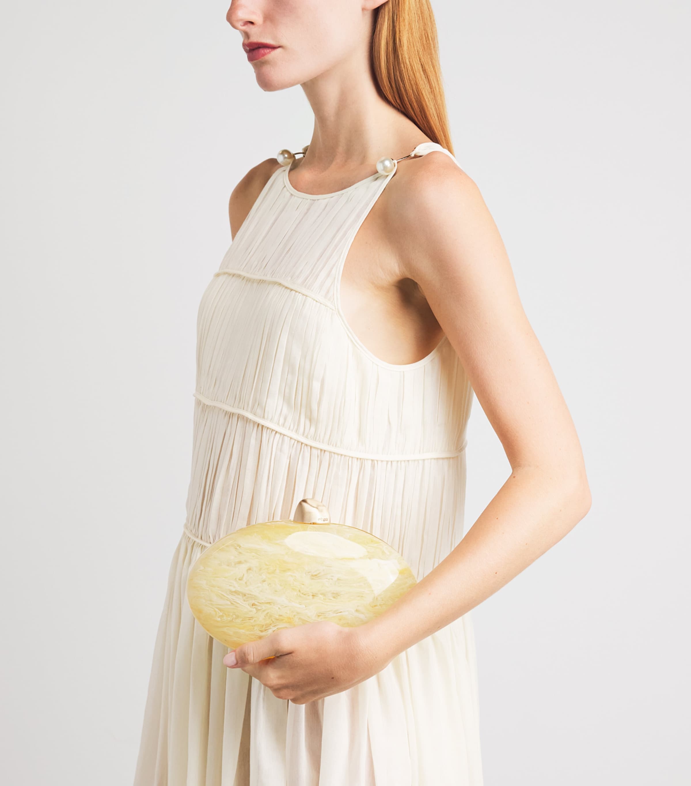 Cult Gaia Eviana Clutch Bag Yellow Quartz Image 2