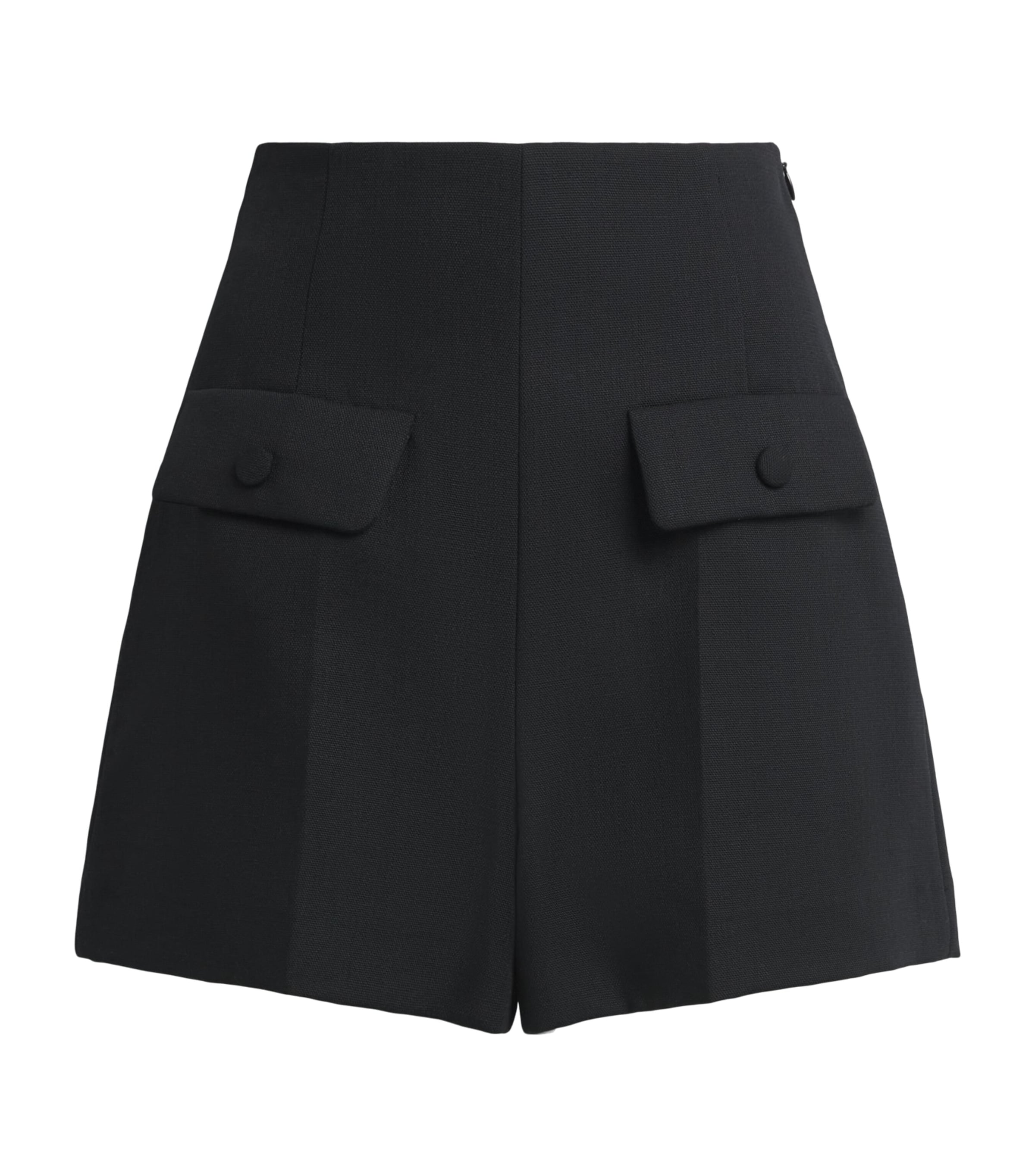 Sandro Paris Womens Wool High-Rise Shorts Black Image 1