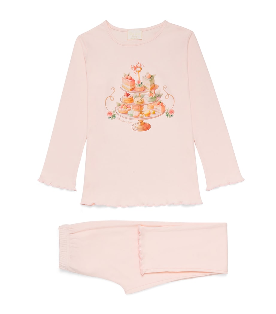 Story Loris Tea Party Print Pyjamas (3-14 Years) Rosa Baby Image 1