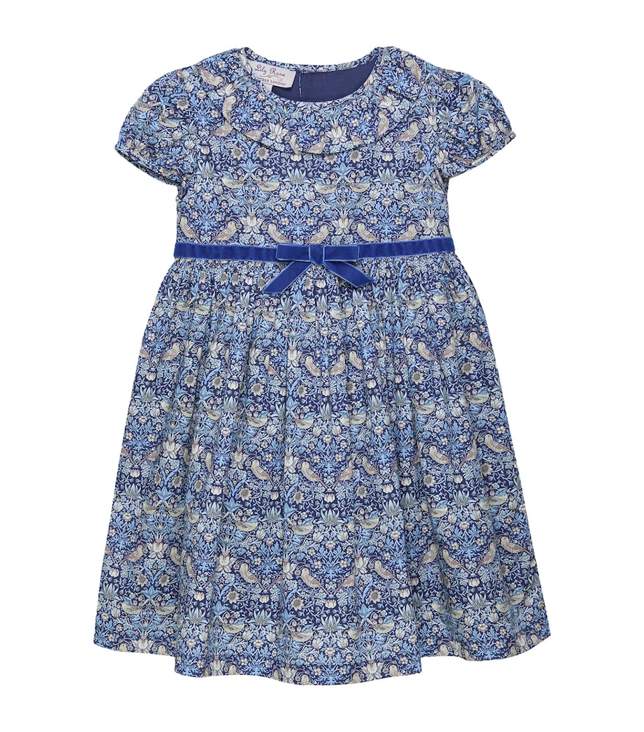 Liberty Print Strawberry Thief Dress (6-11 Years) BLUE/ STRAWBERRY THI Image 1