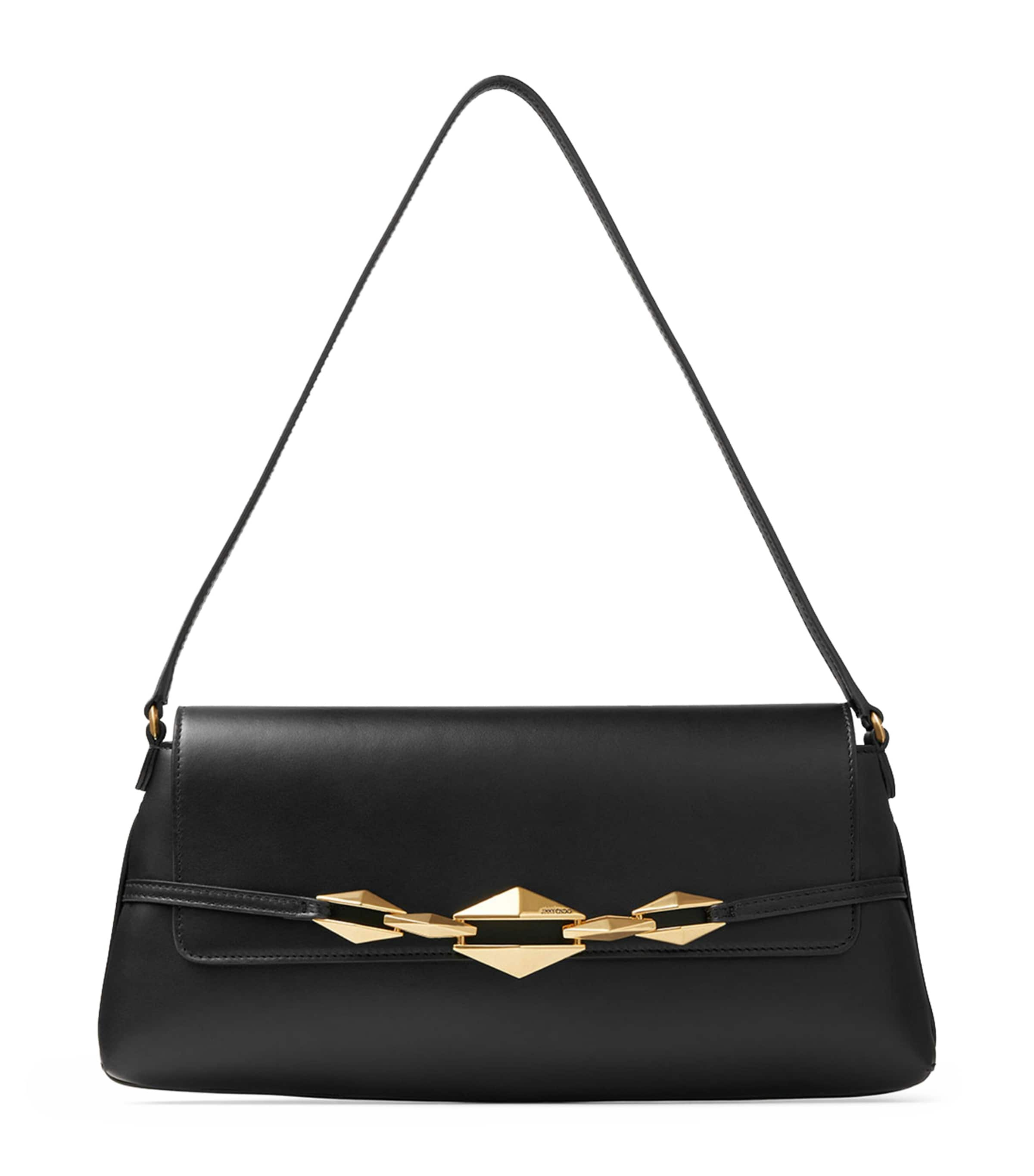 Jimmy Choo Leather Diamond Shoulder Bag