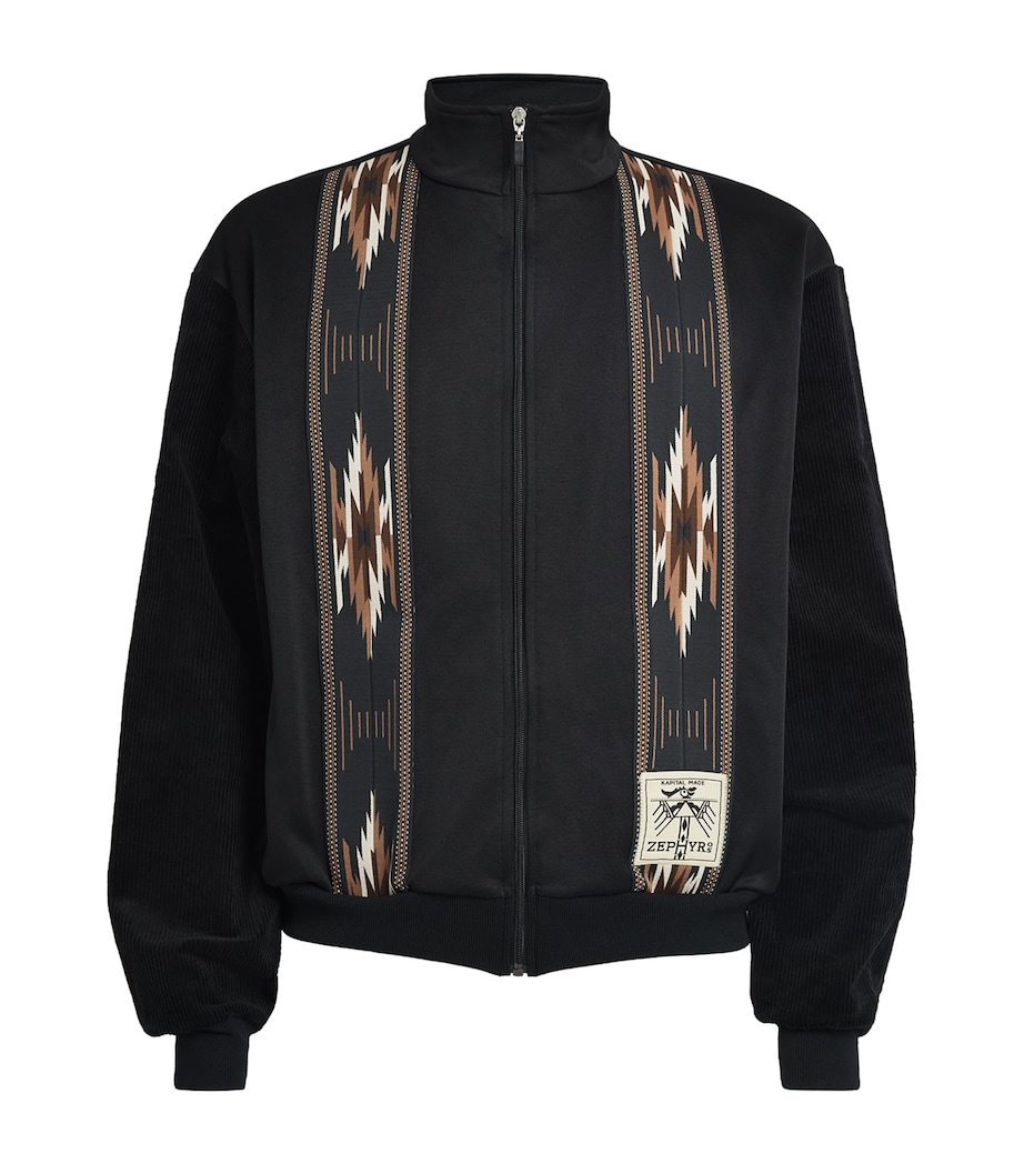 Geometric Track Jacket BLACK Image 1
