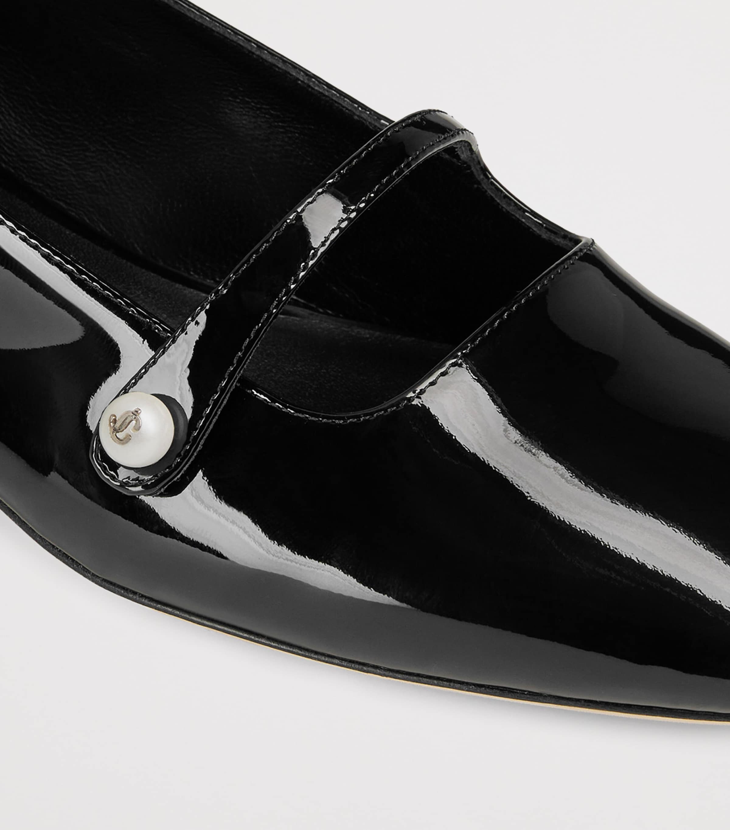 Jimmy Choo Elisa Ballerina Leather Ballet Flats Black Image 5