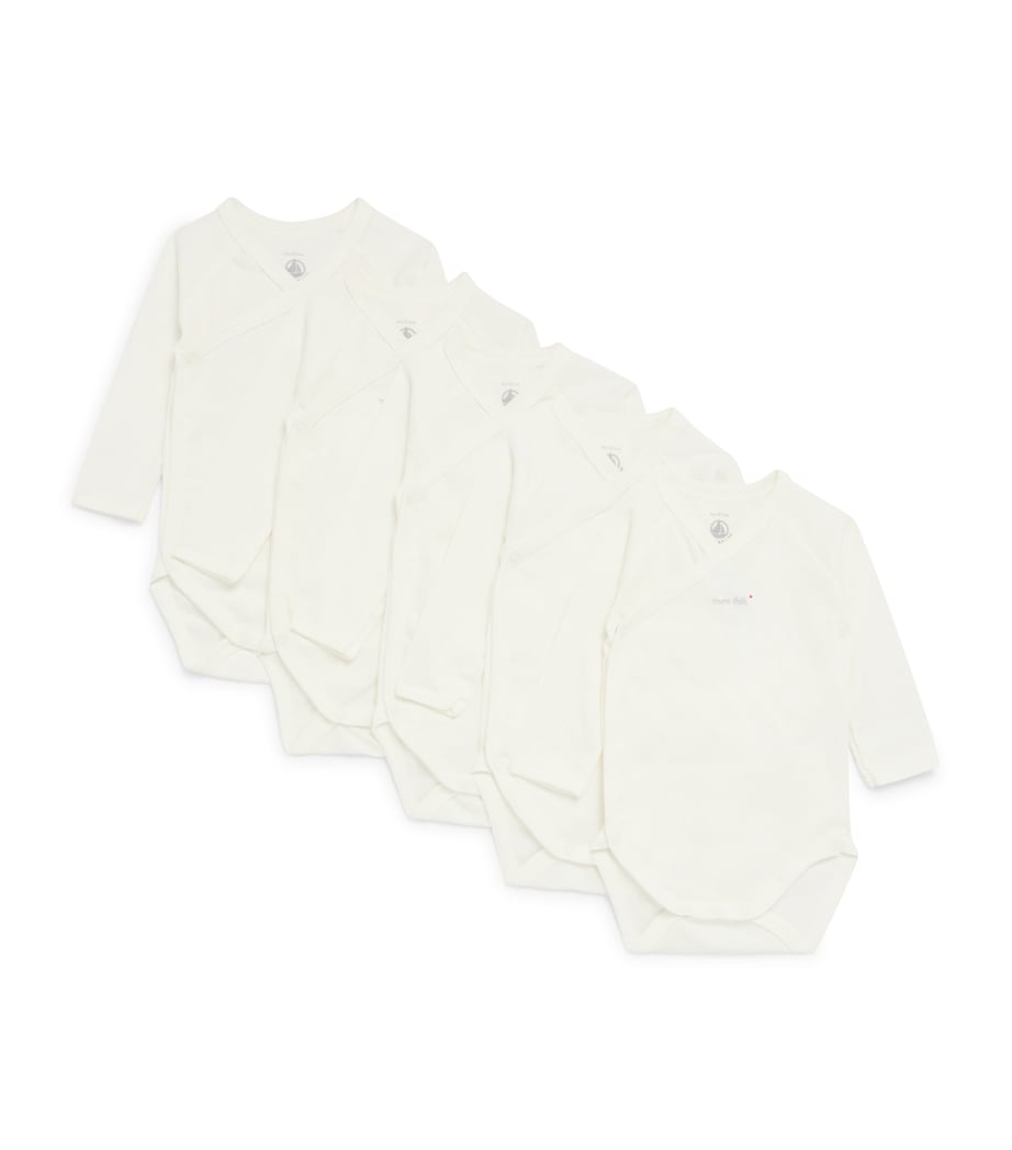 Petit Bateau Set of 5 Organic Cotton Bodysuits (0-12 Months) Variante Image 1