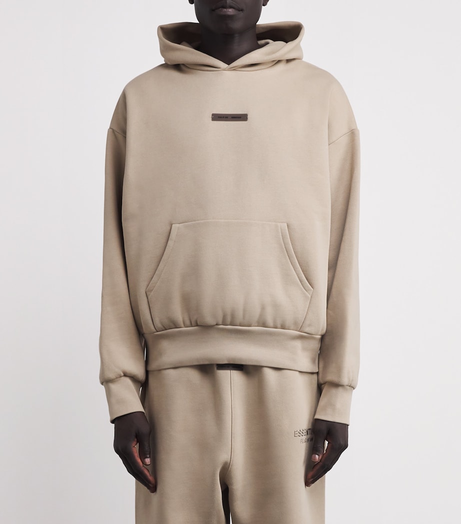 Cotton-Blend Logo Hoodie TIMBER Image 3