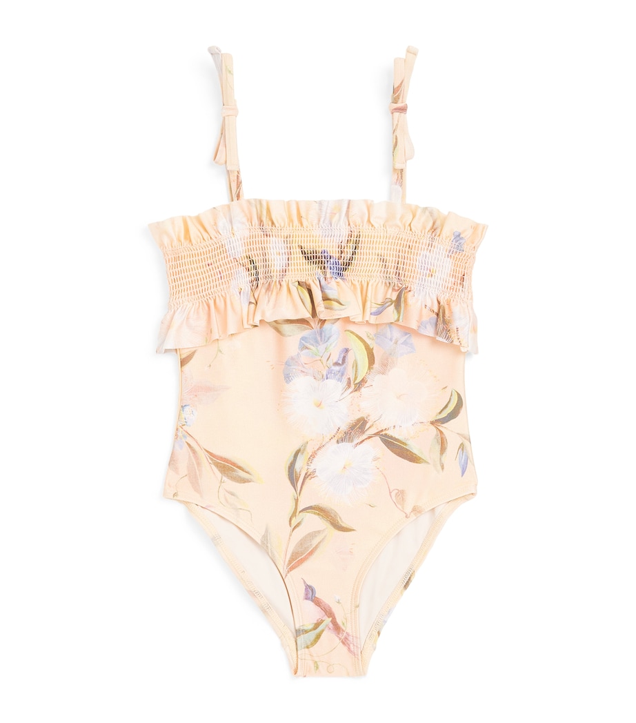 Cascadian Shirred Swimsuit (2-12 Years) CREAM FLORAL Image 1