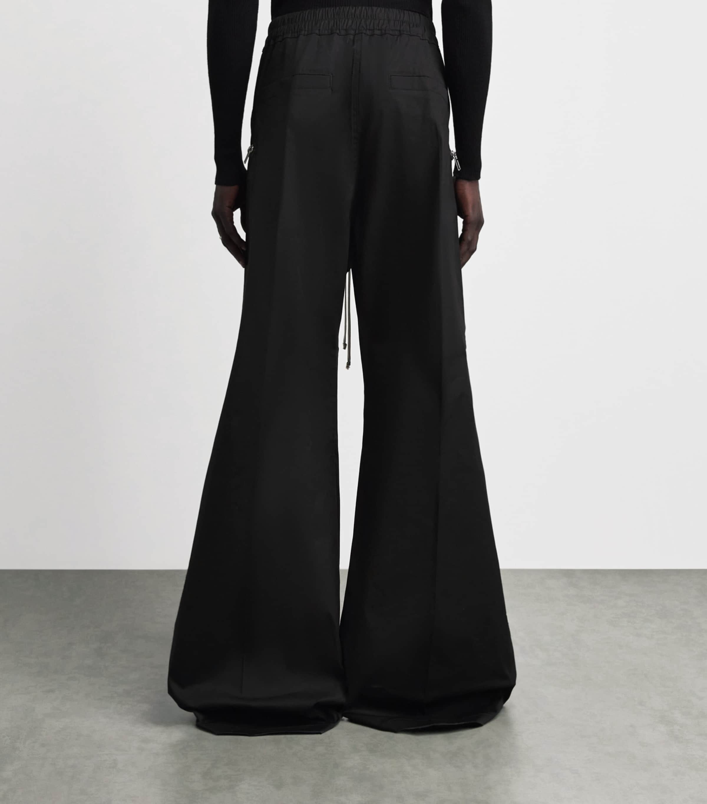Rick Owens Mens Stretch-Cotton Heizer Belas Cargo Trousers Black Image 5