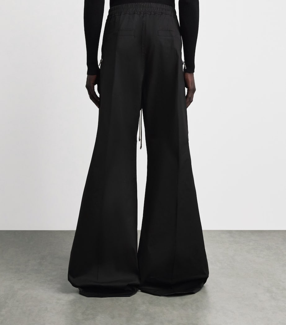 Rick Owens Mens Stretch-Cotton Heizer Belas Cargo Trousers Black Image 5