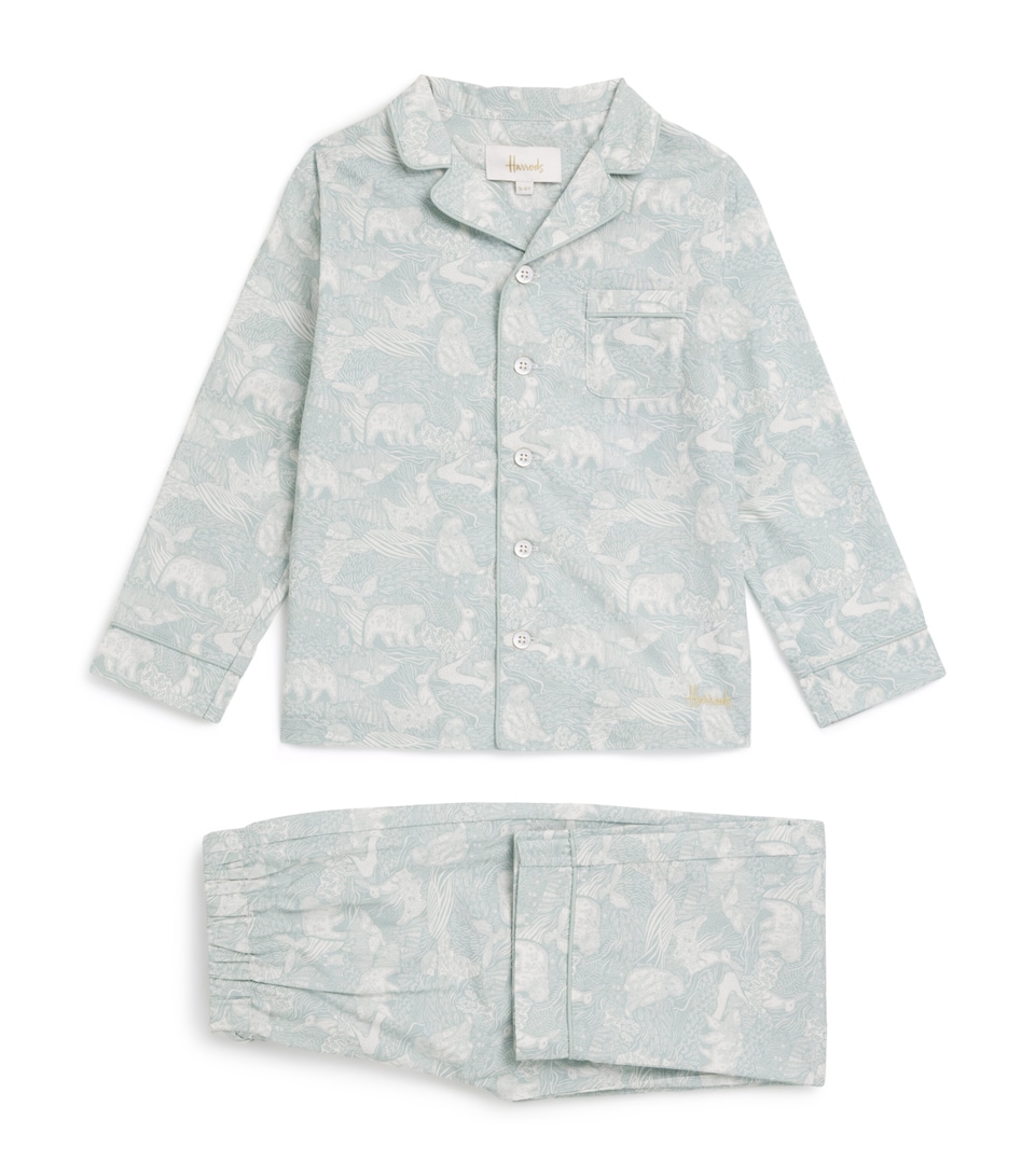 Cotton Woodland Bear Print Pyjama Set (2-8 Years)