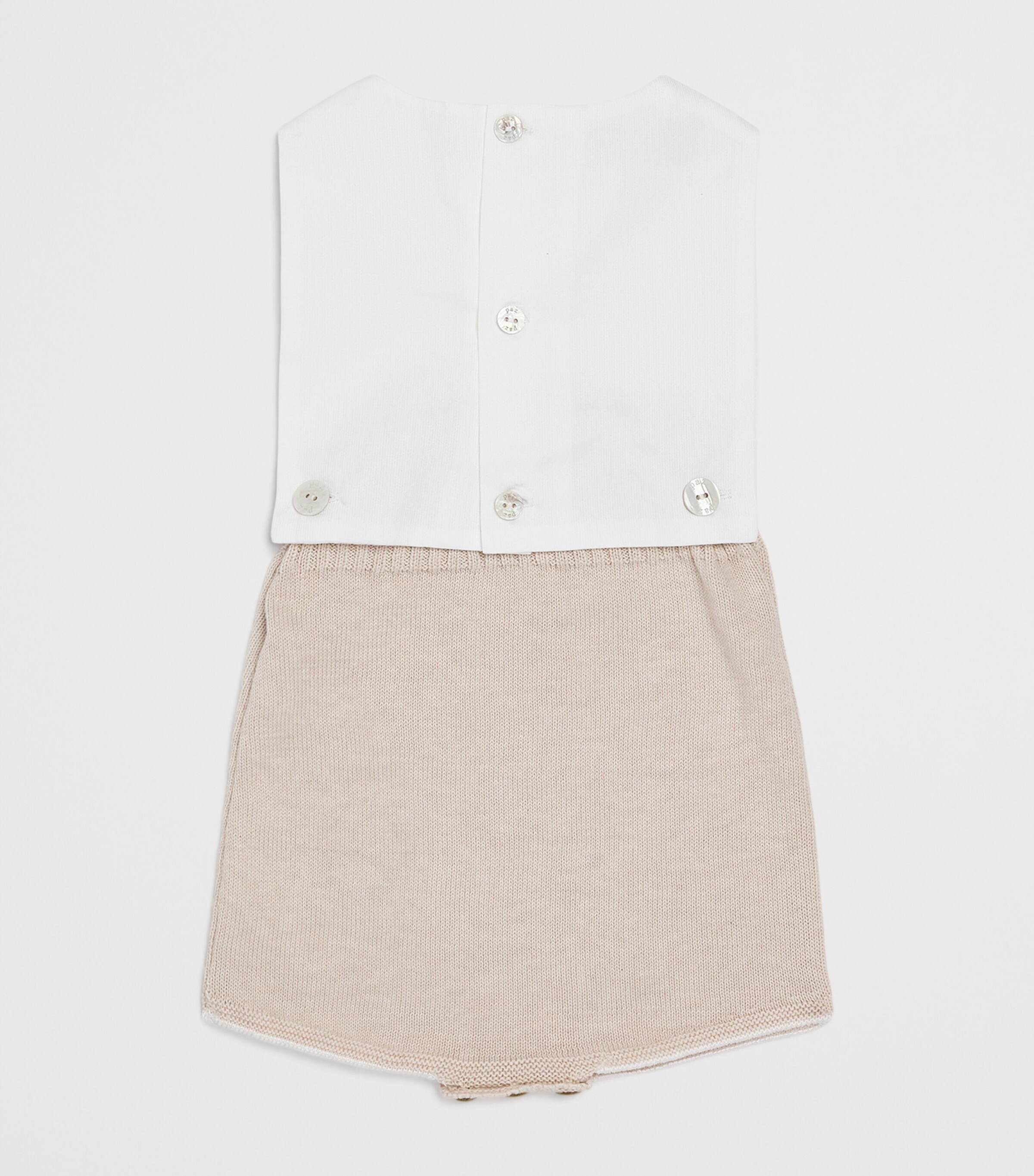 Cotton Nectar Playsuit (1-12 Months) 7901 H82 LINEN/WHITE Image 2