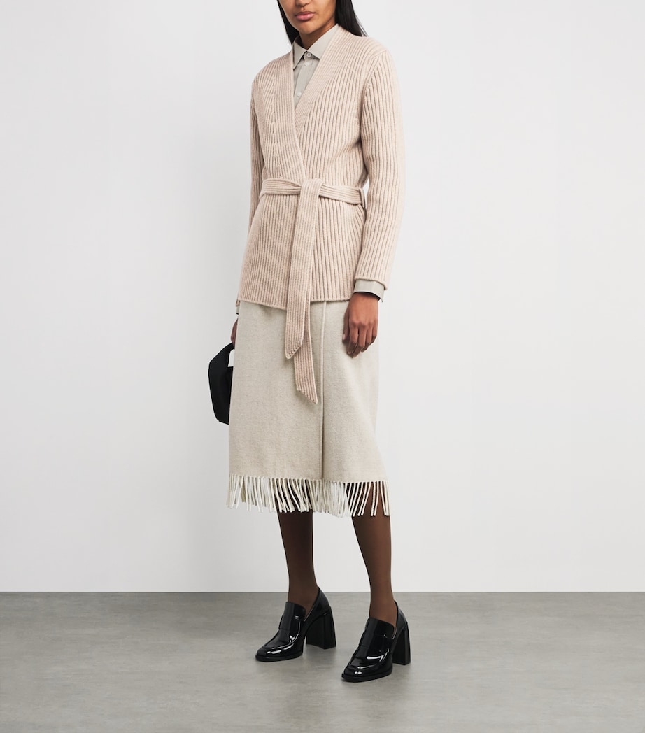 Cashmere Longline Cardigan DARK MEDIUM DYED Image 2