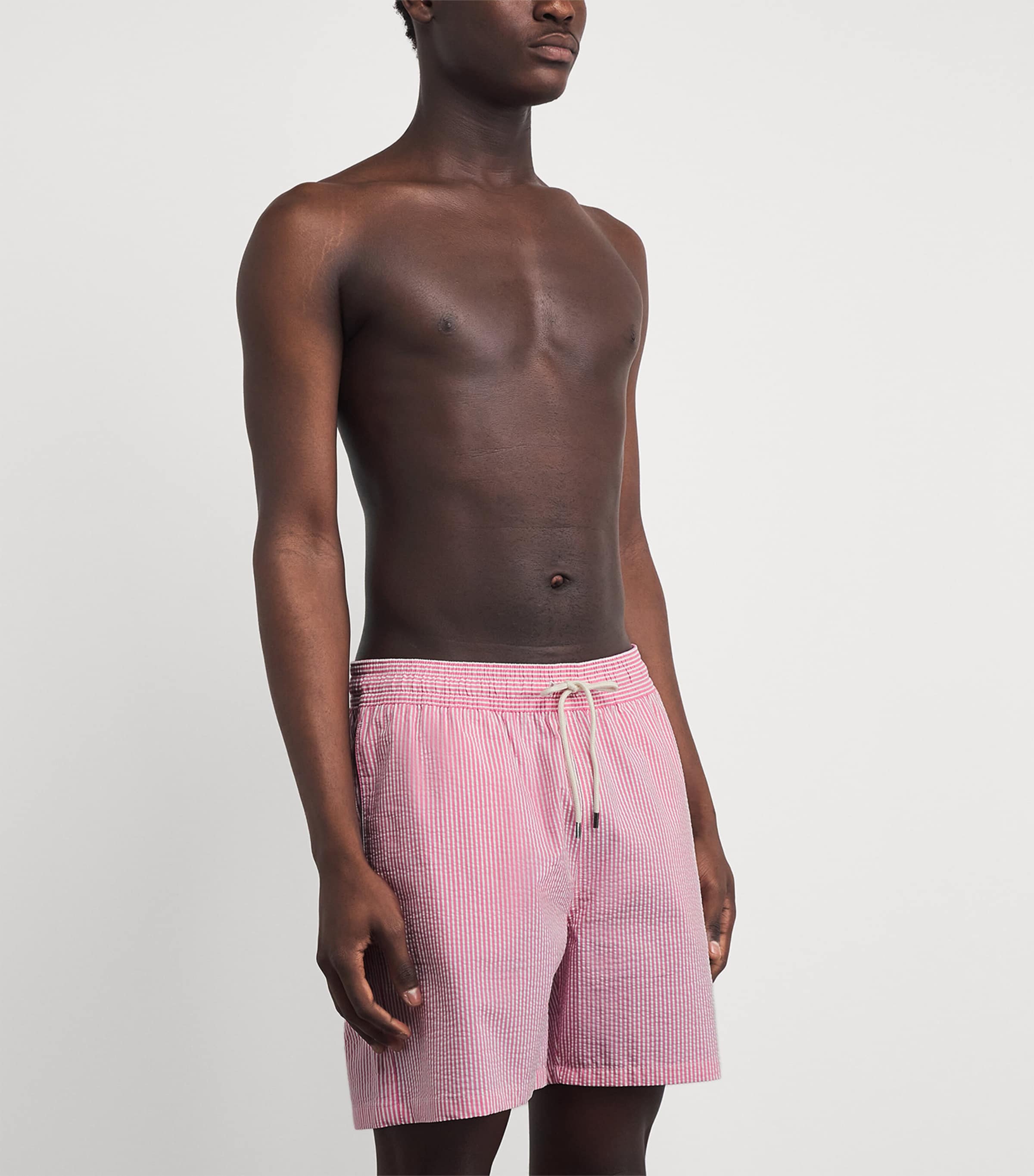 Polo Ralph Lauren Mens Seersucker Traveller Swim Shorts Resort Rose Stripe Image 3