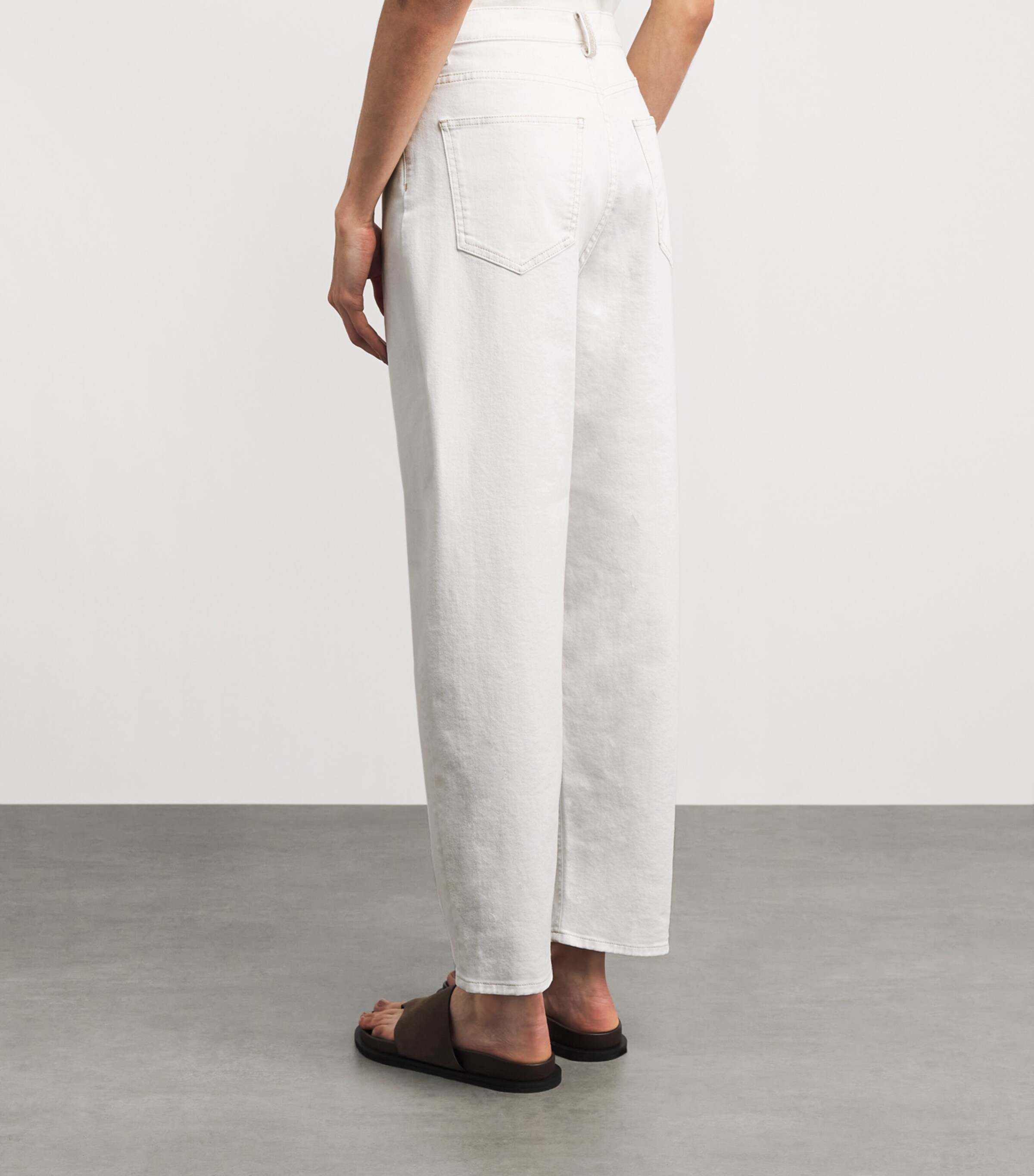 Fabiana Filippi Womens Stretch High-Waist Jeans White Image 5