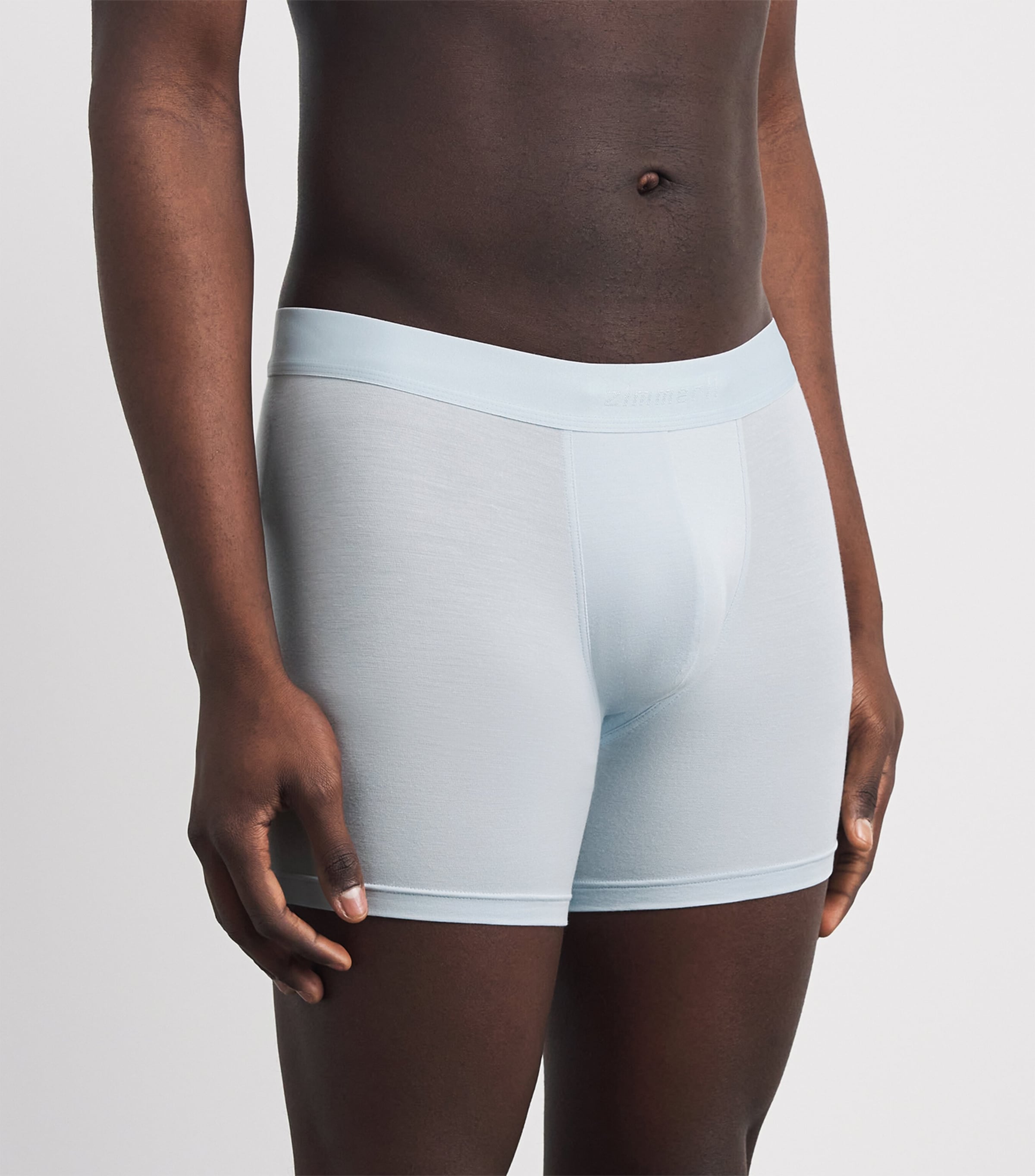 Zimmerli Mens 700 Pureness Boxer Briefs Sky Blue Image 2