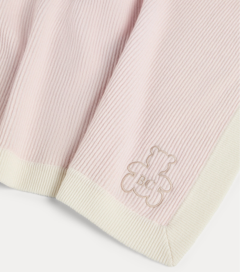 Brunello Cucinelli Kids Cashmere Rib Knit Blanket Image 3
