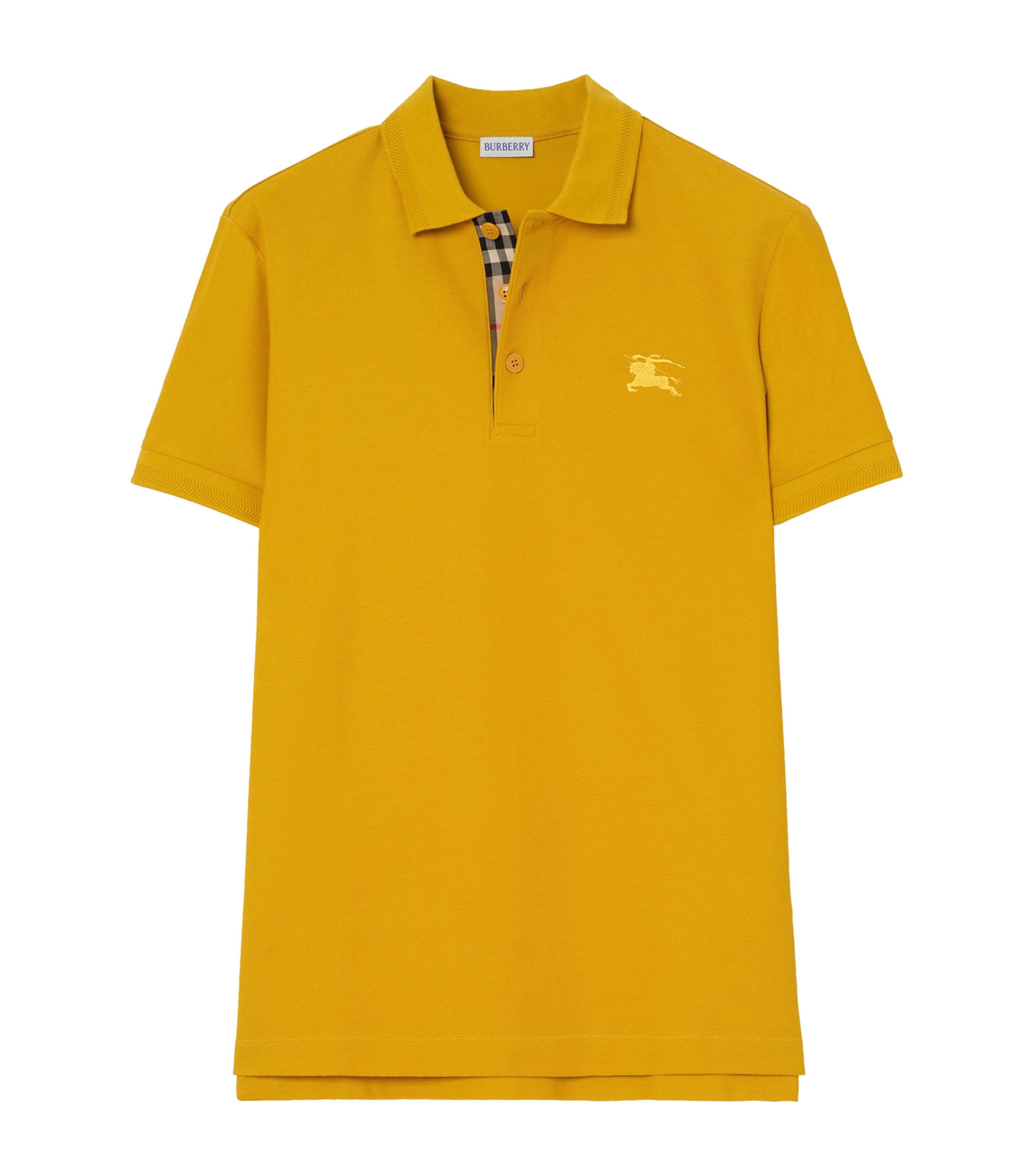 Burberry Mens Cotton Polo Shirt Pear Image 1
