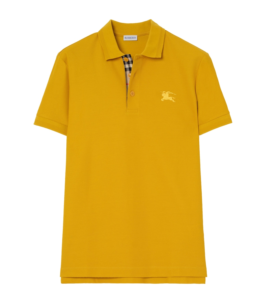 Burberry Mens Cotton Polo Shirt Pear Image 1