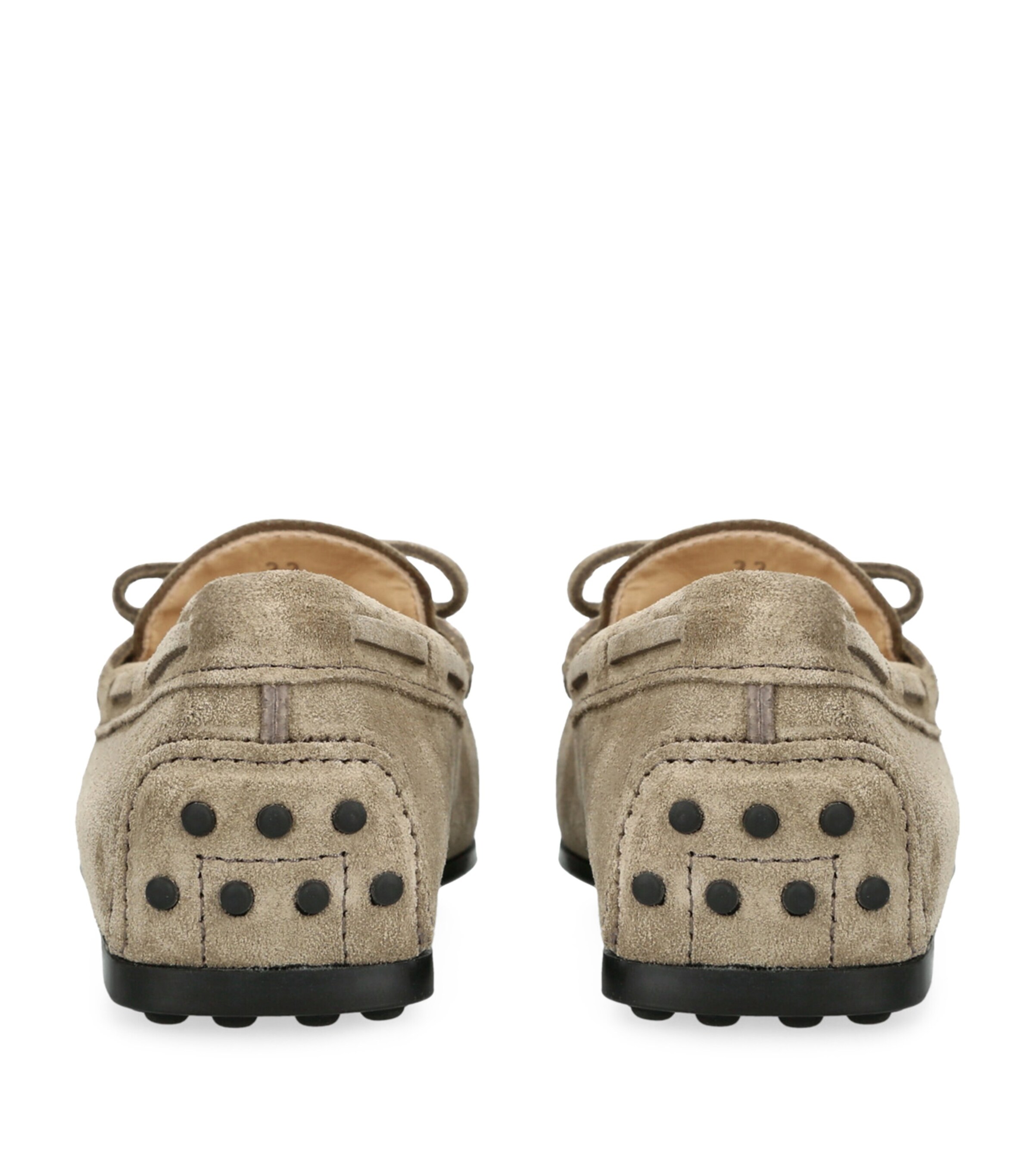 Tod's Suede Laccetto Nuovo City Gommino Driving Shoes Grey Image 2