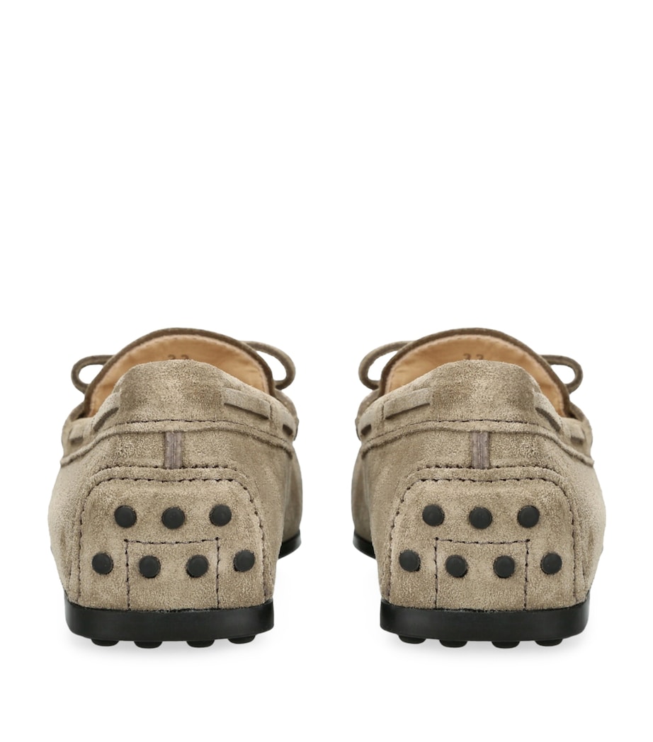 Tod's Suede Laccetto Nuovo City Gommino Driving Shoes Grey Image 2