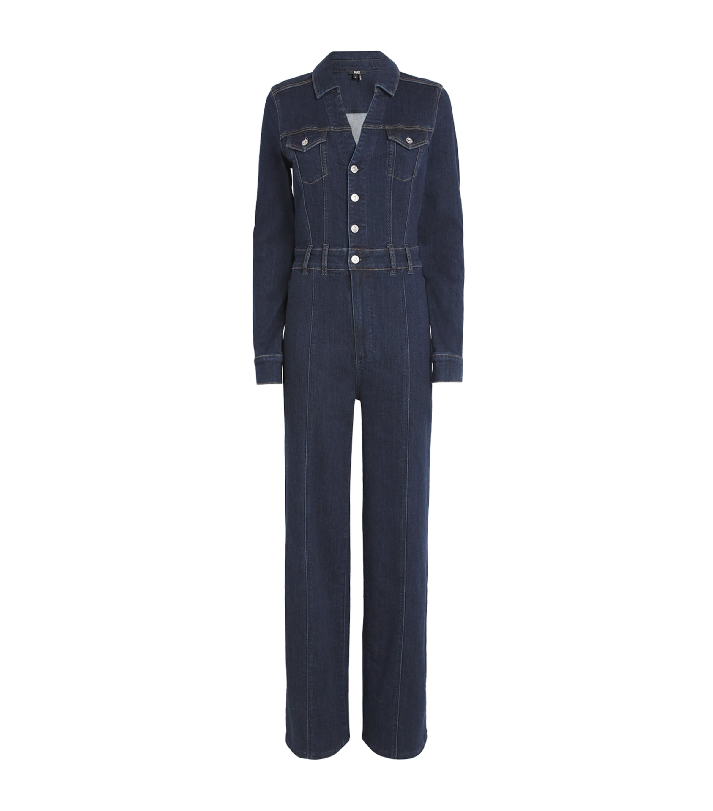 PAIGE Womens Denim Sasha Jumpsuit Peregrine Image 1