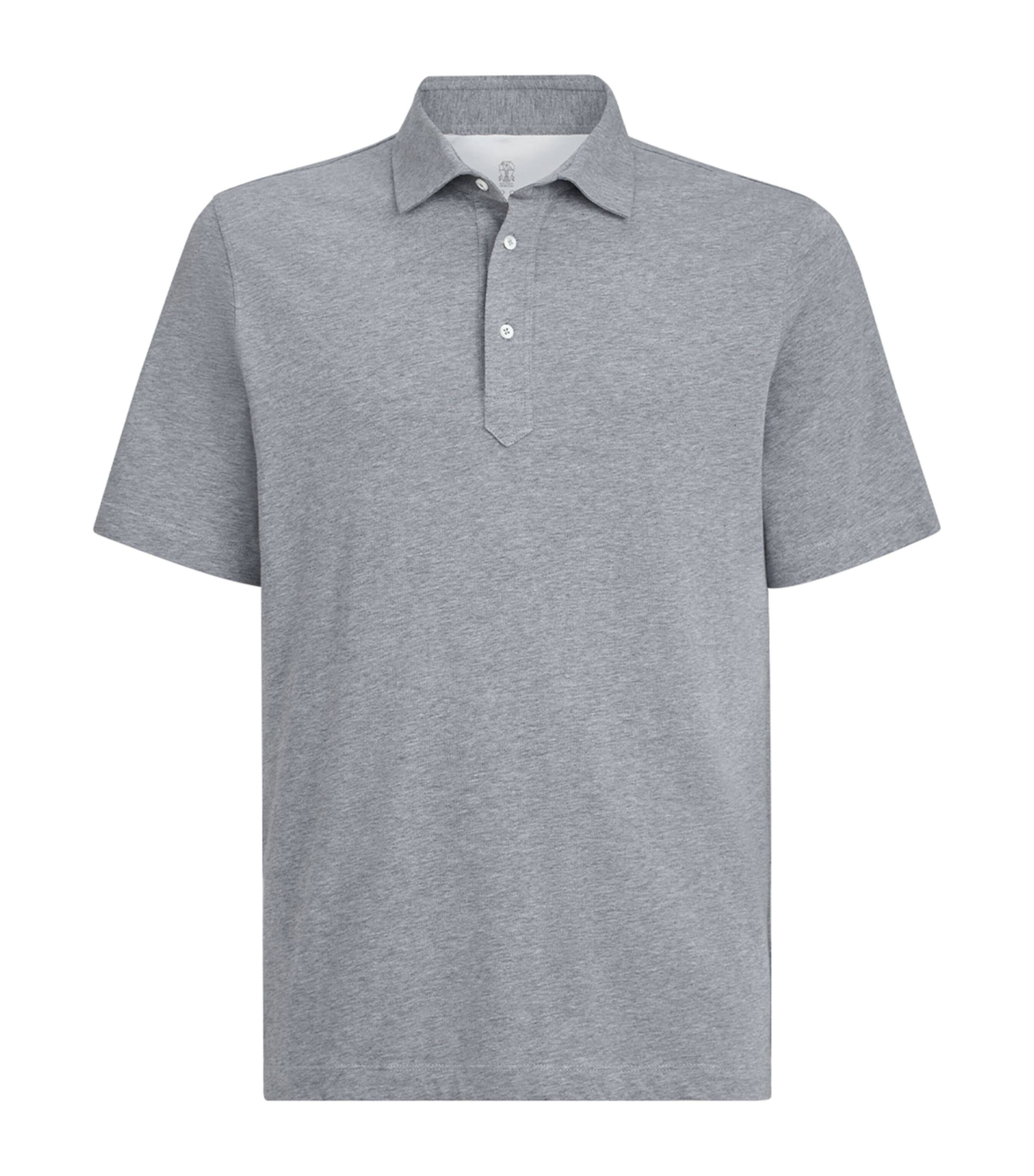 Brunello Cucinelli Mens Cotton Jersey Polo Shirt Image 1