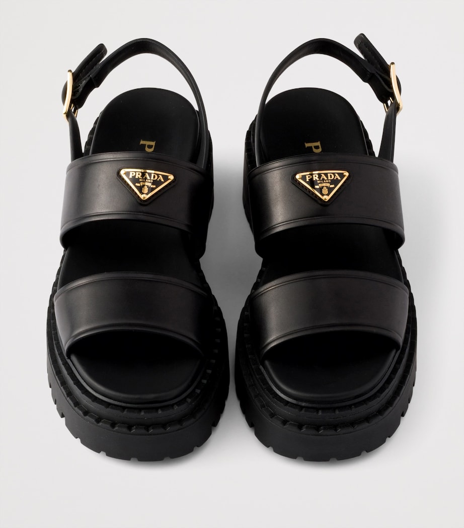 Leather Platform Sandals 55 F0002 Image 3