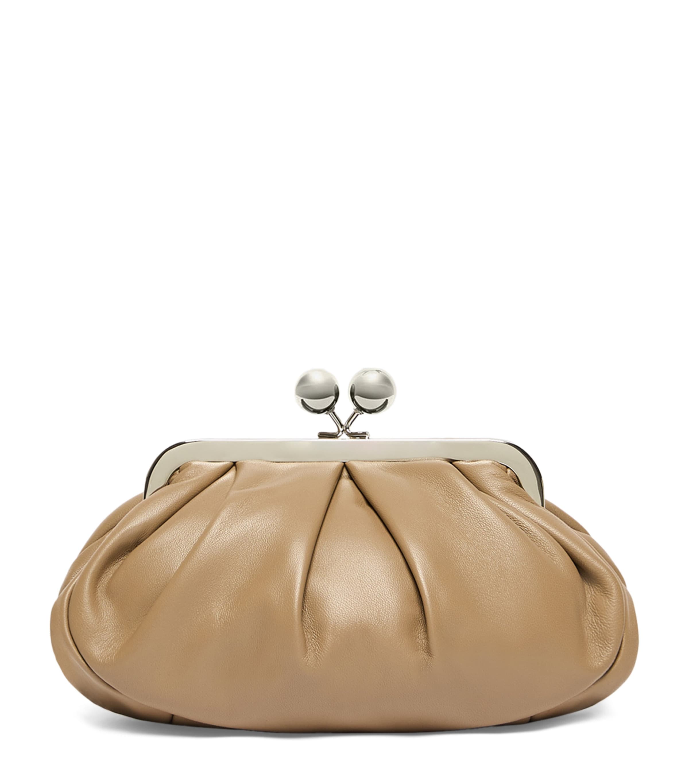 Weekend Max Mara Beige Lambskin Pasticcino Clutch Bag | Harrods US