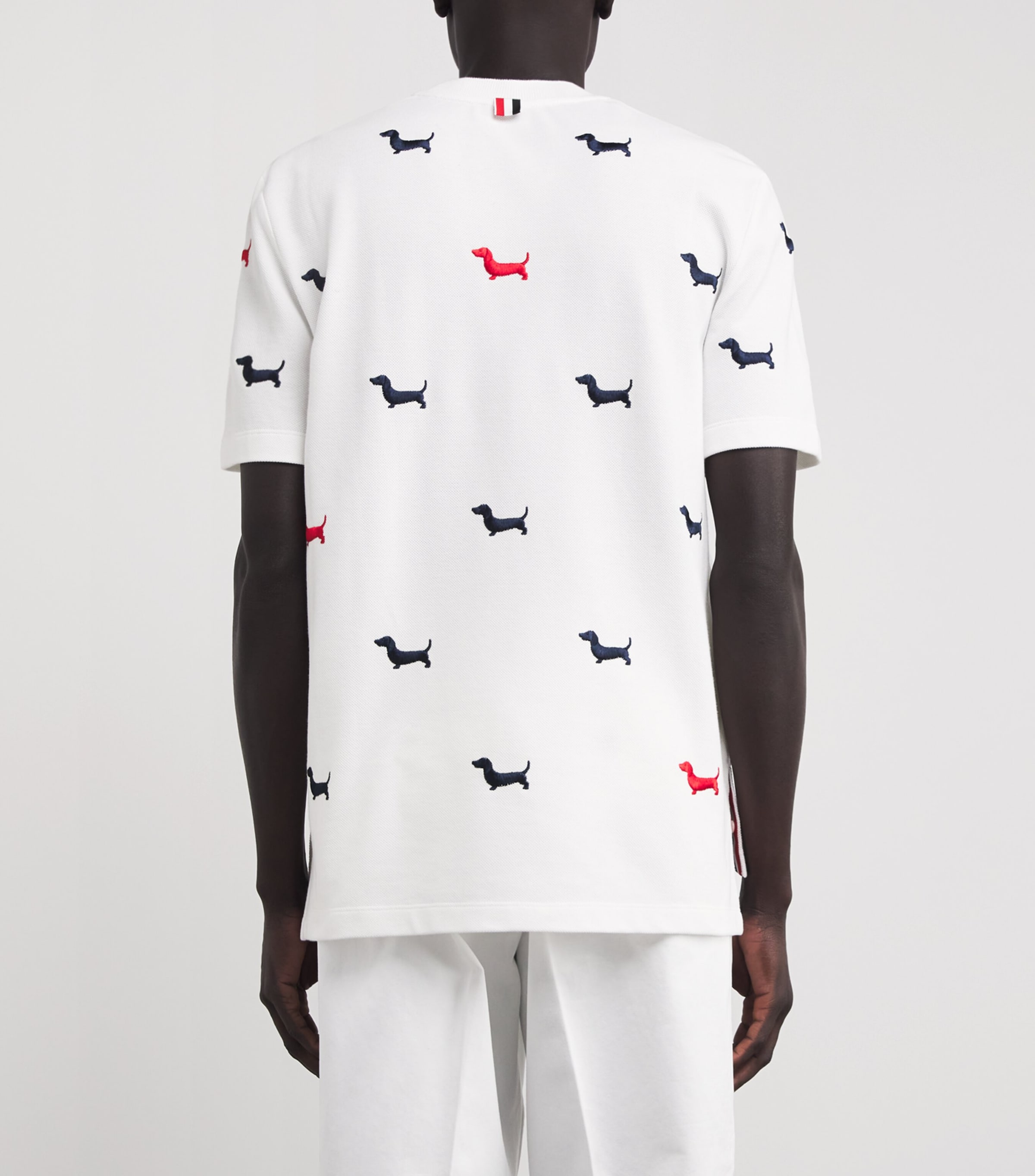 THOM BROWNE★Cotton Milan short sleeve HECTOR T-shirt W) Thom Browne Cotton Milano Short Sleeve Hector T-Shirt Red